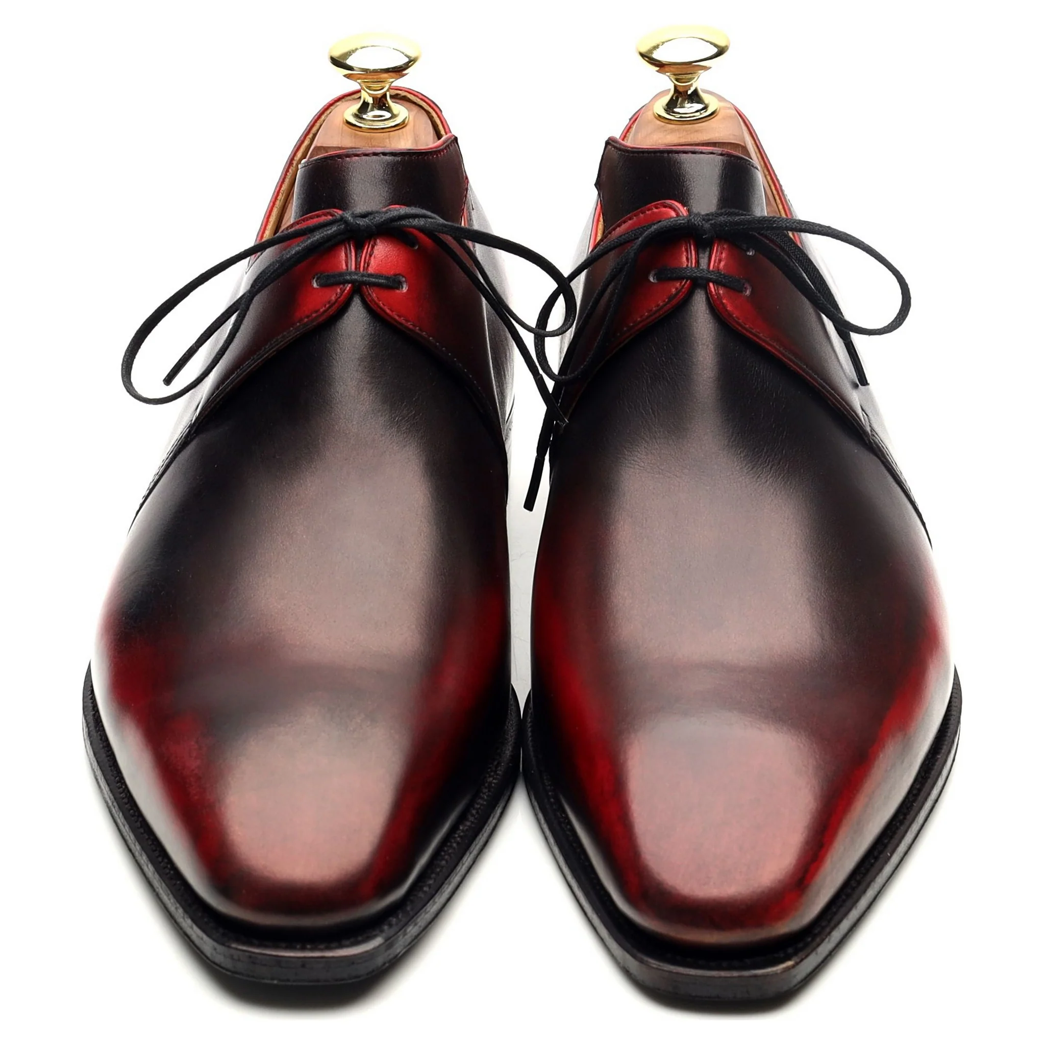 'Arca' Black Red Leather Derby UK 7 - Image 9
