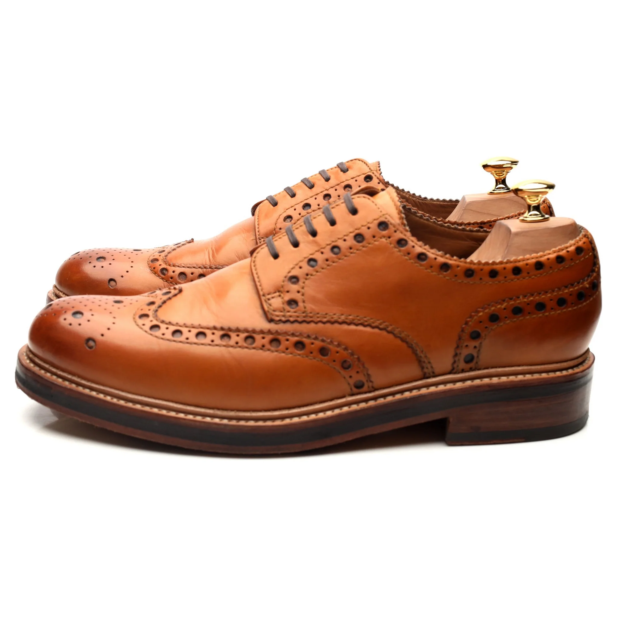 'Archie' Tan Brown Derby Brogues UK 10 G - Image 2