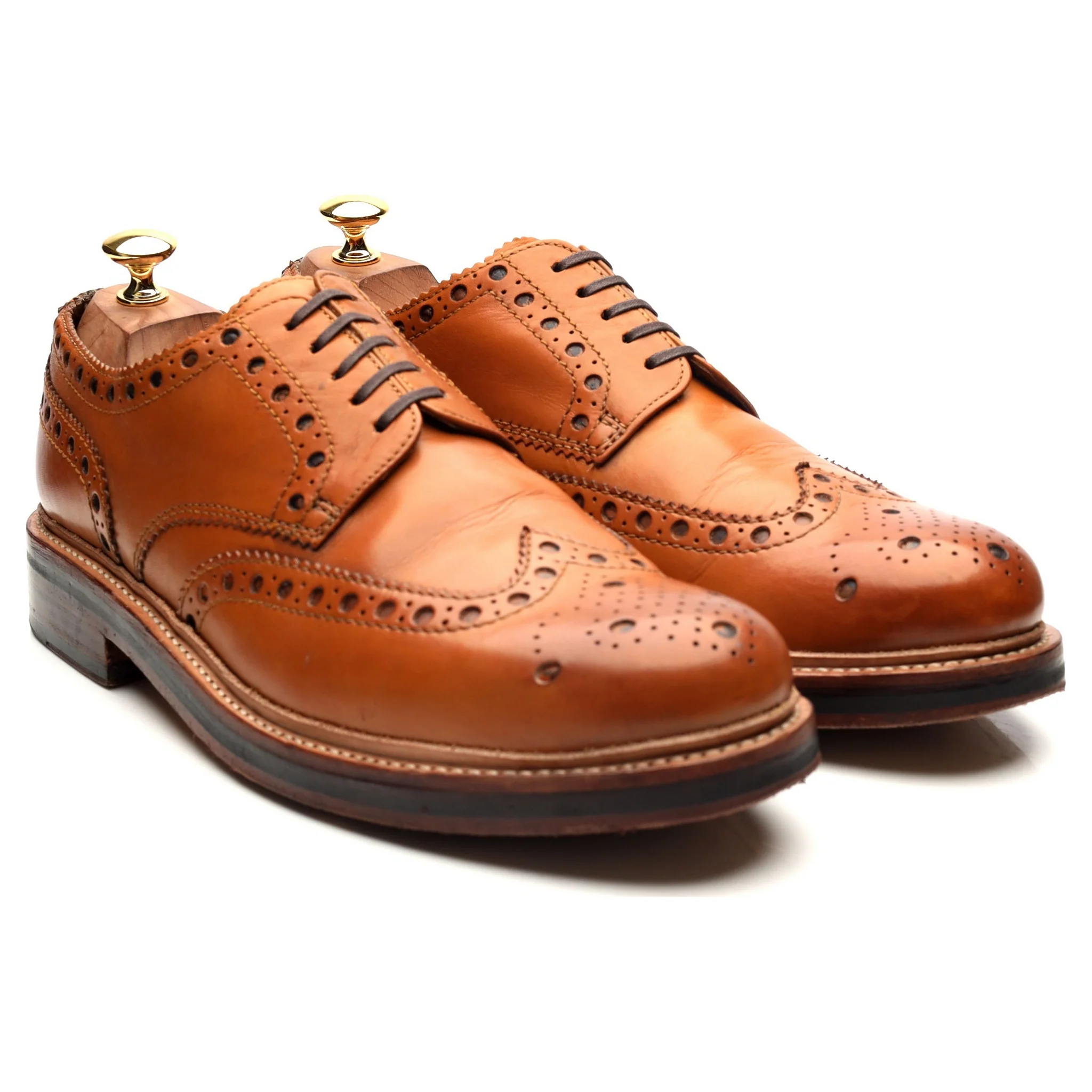 'Archie' Tan Brown Derby Brogues UK 10 G - Image 7