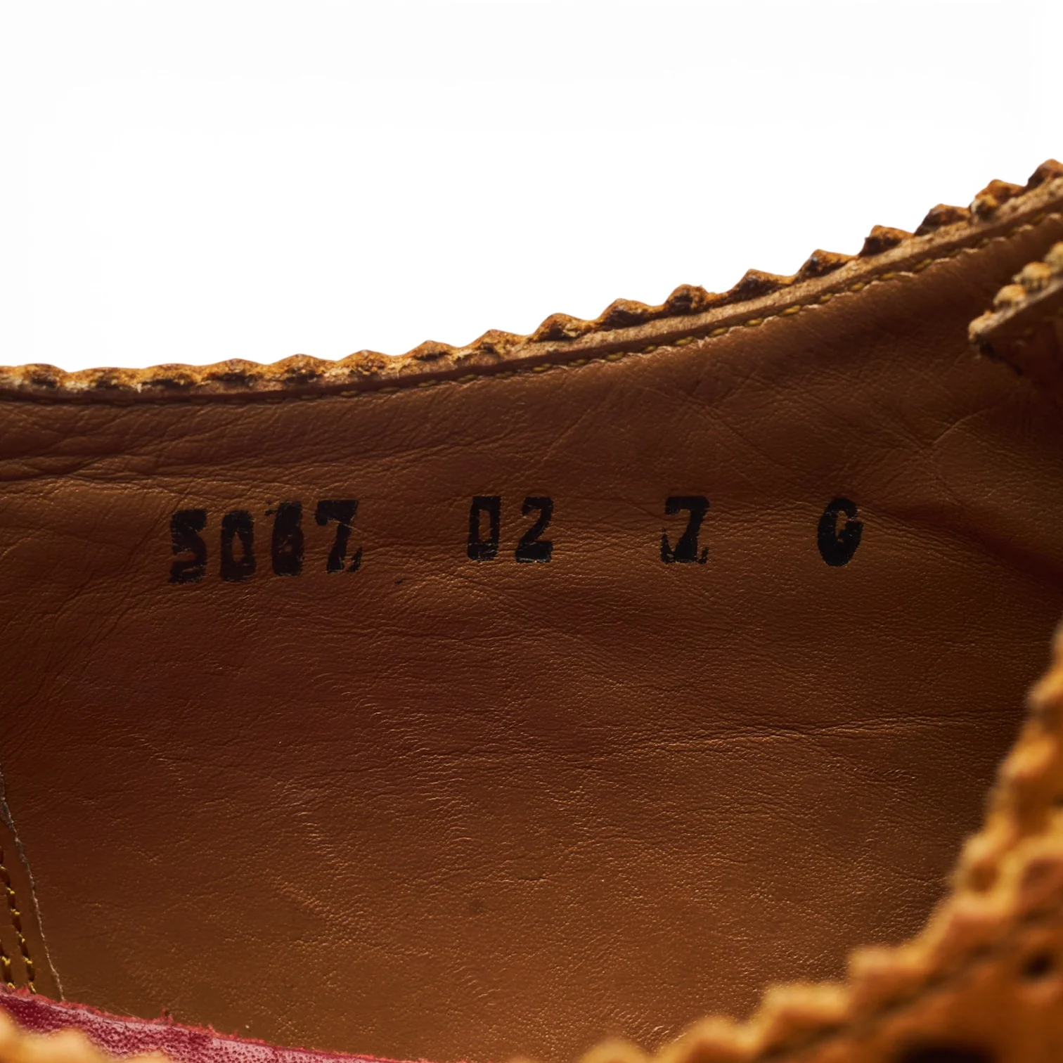 'Archie' Tan Brown Leather Derby Brogues UK 7 G - Image 7