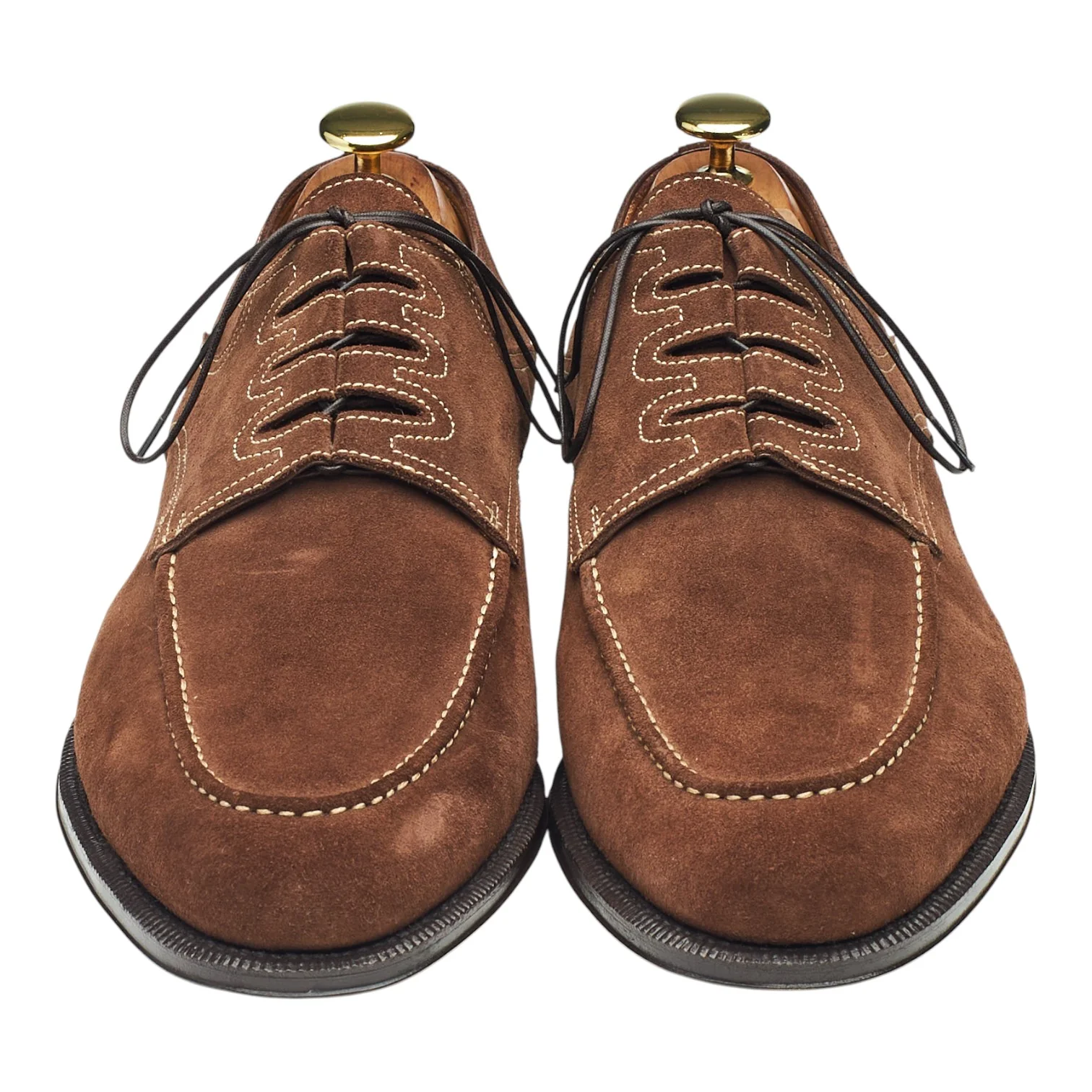 'Art. 3989' Brown Suede Apron Derby UK 8.5 F - Image 2