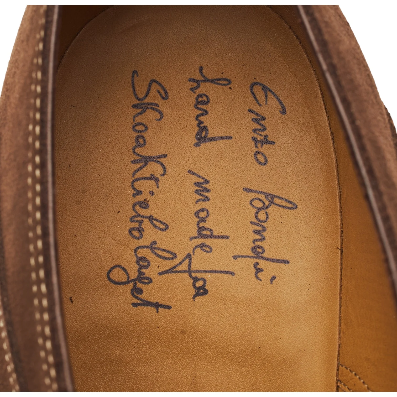 'Art. 3989' Brown Suede Apron Derby UK 8.5 F - Image 6