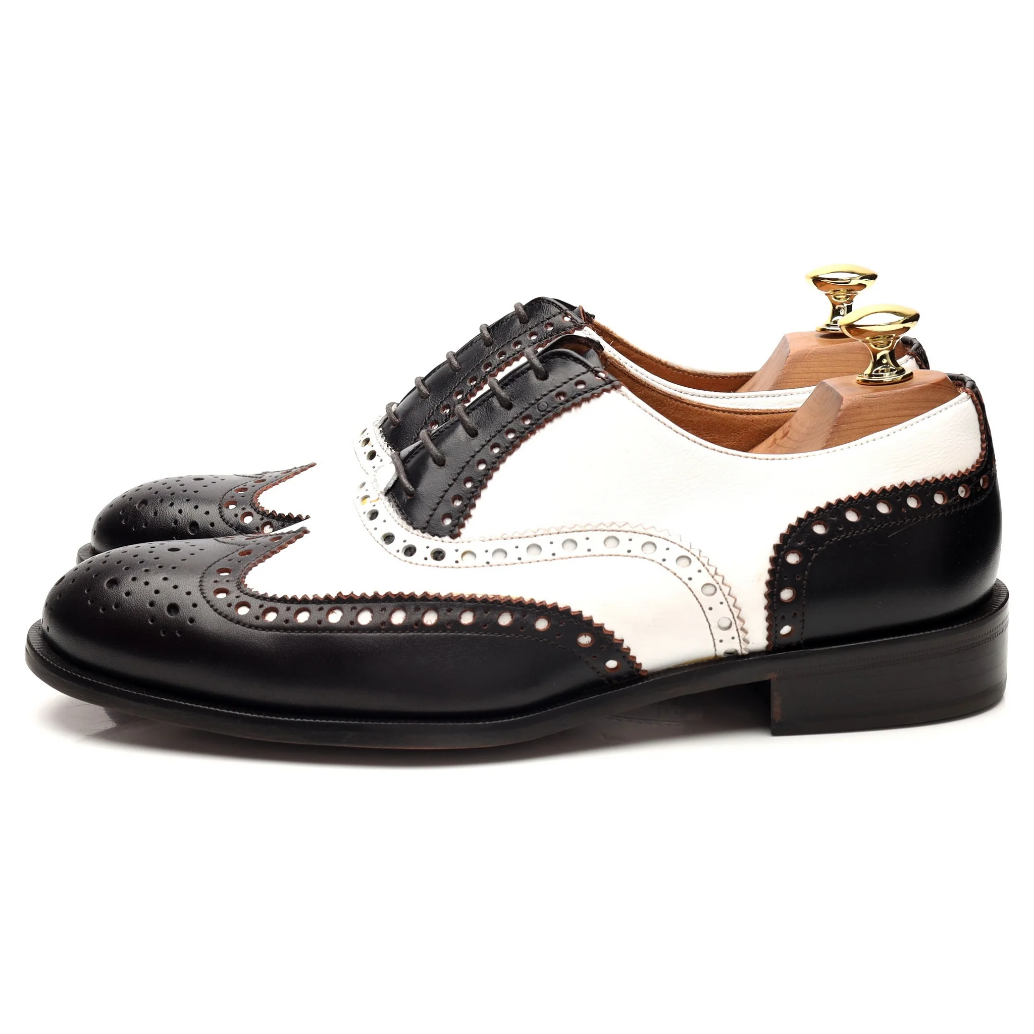 'Astaire' Dark Brown and White Leather Spectator Brogues UK 7 - Image 3