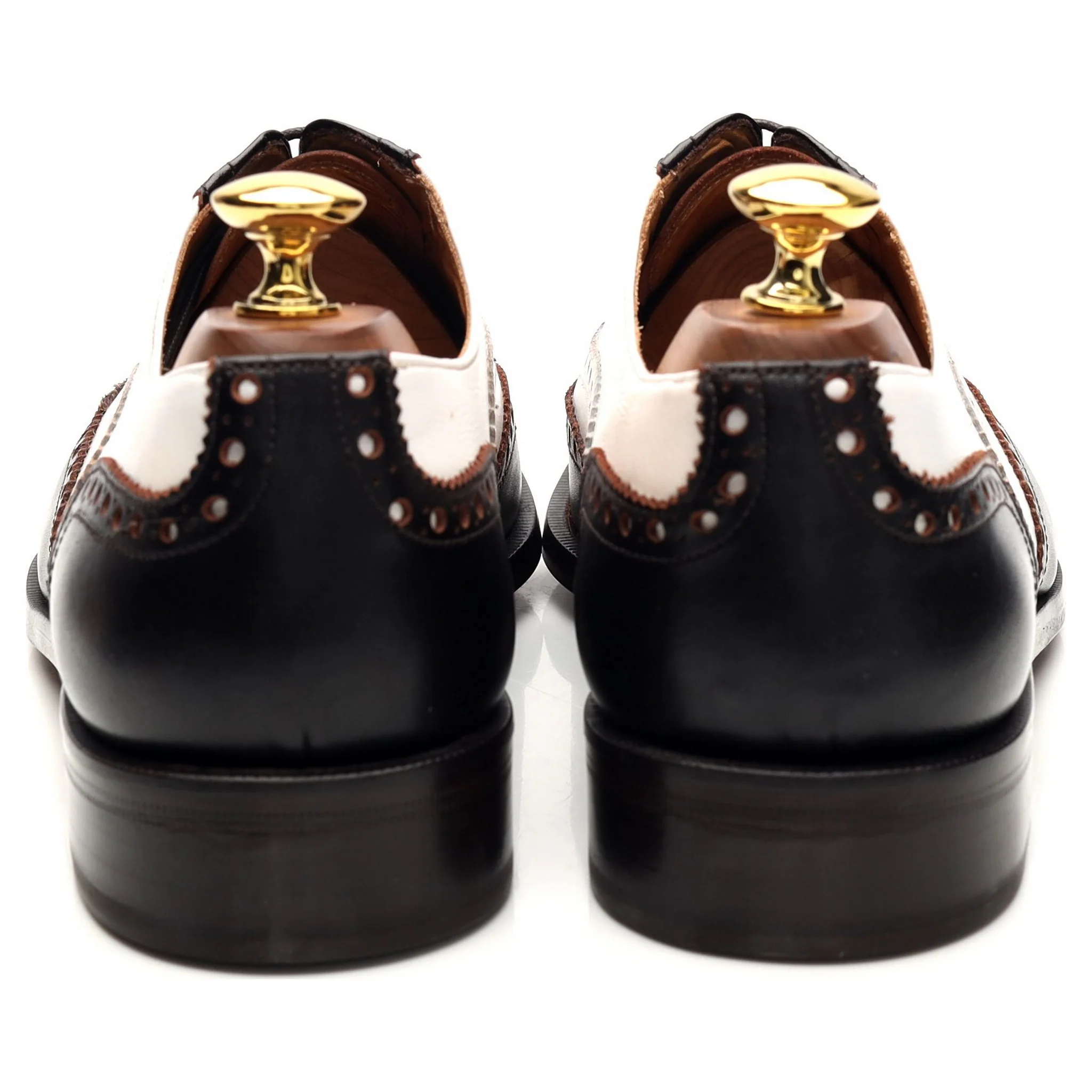 'Astaire' Dark Brown and White Leather Spectator Brogues UK 7 - Image 4