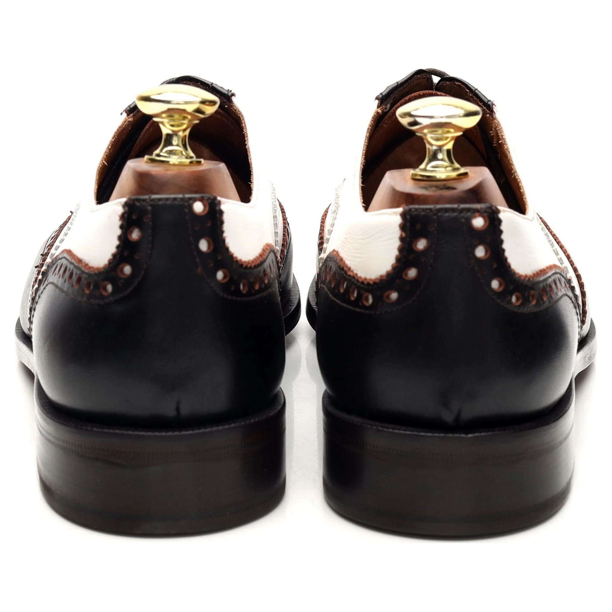 'Astaire' Black and White Leather Spectator Brogues UK 7.5 - Image 4