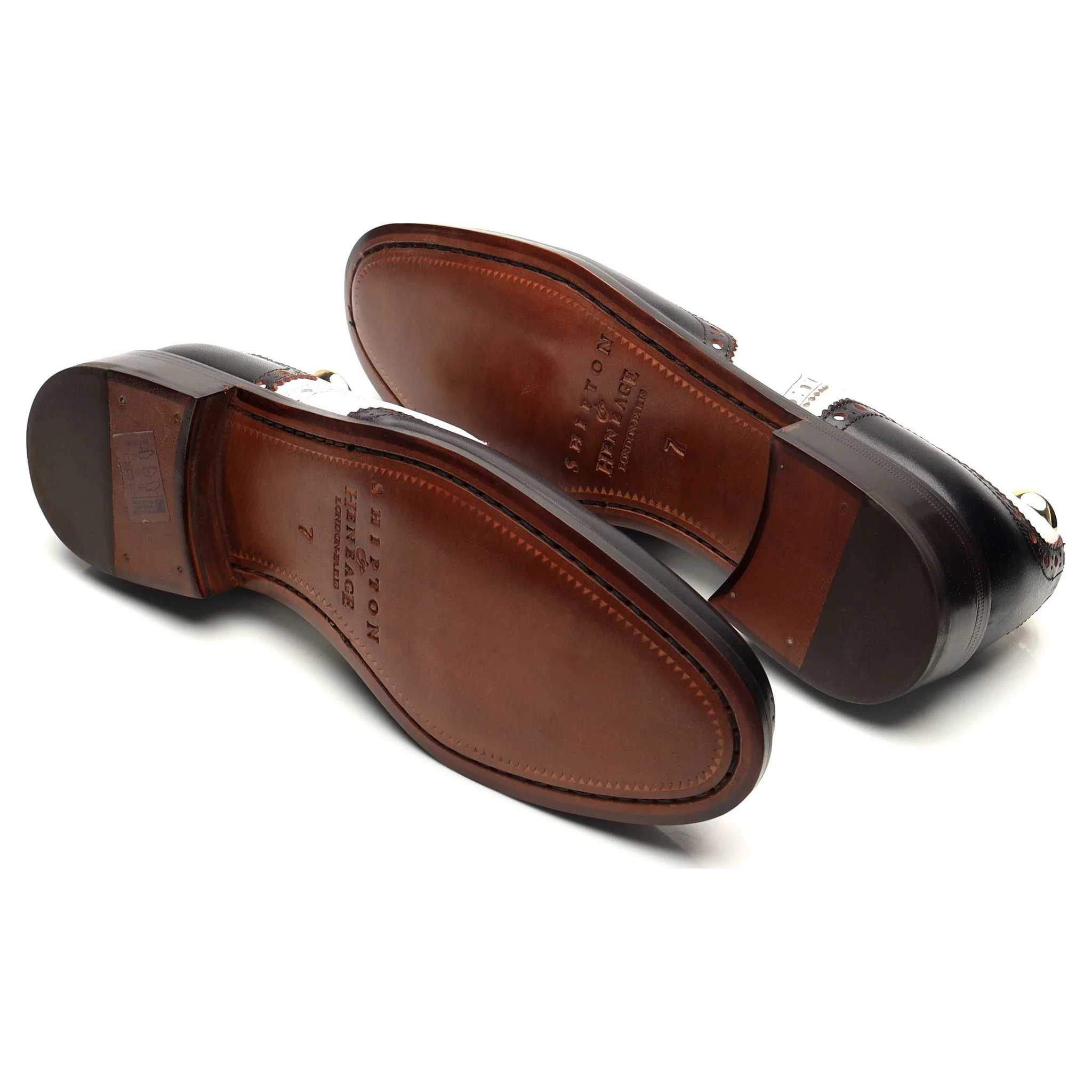 'Astaire' Dark Brown and White Leather Spectator Brogues UK 7 - Image 5