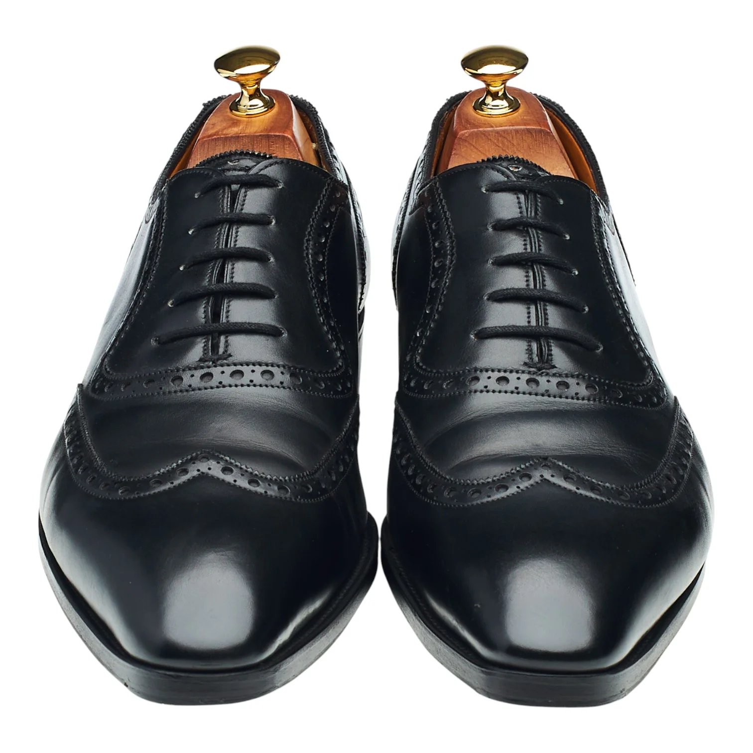 Deco 'Astaire' Black Leather Oxford Brogues UK 10 E - Image 2