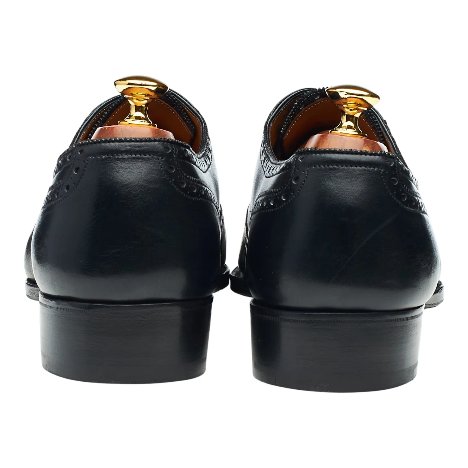 Deco 'Astaire' Black Leather Oxford Brogues UK 10 E - Image 4