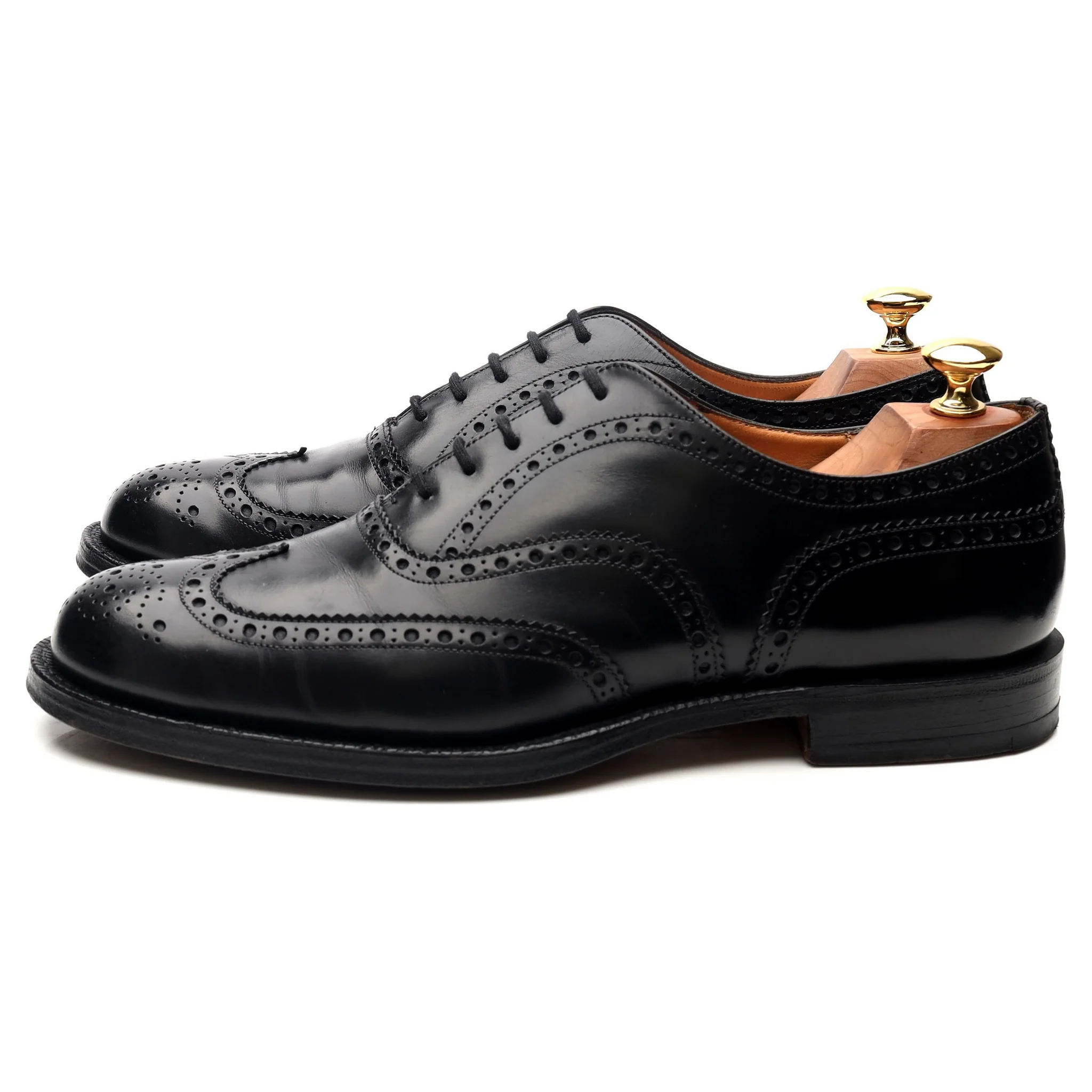 'Attleborough' Black Leather Oxford Brogues UK 9 F - Image 2