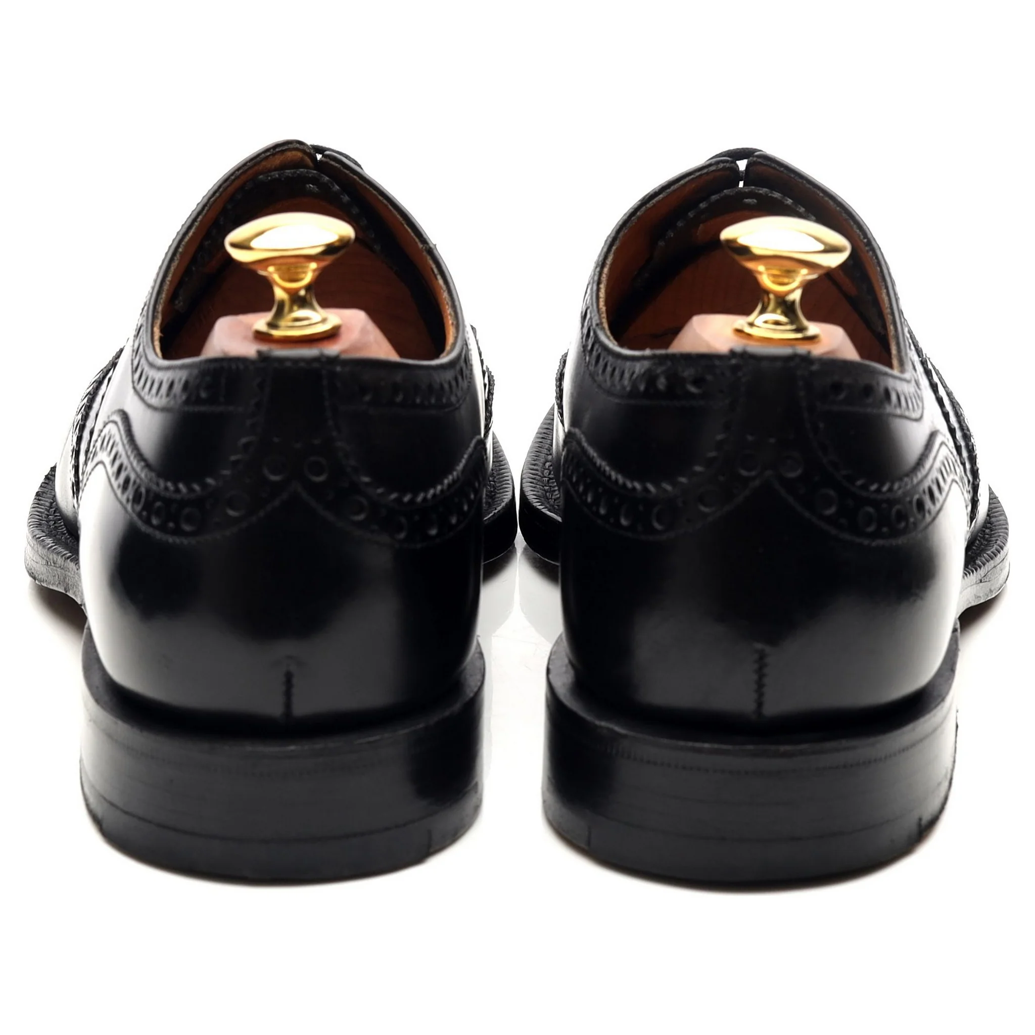 'Attleborough' Black Leather Oxford Brogues UK 9 F - Image 4