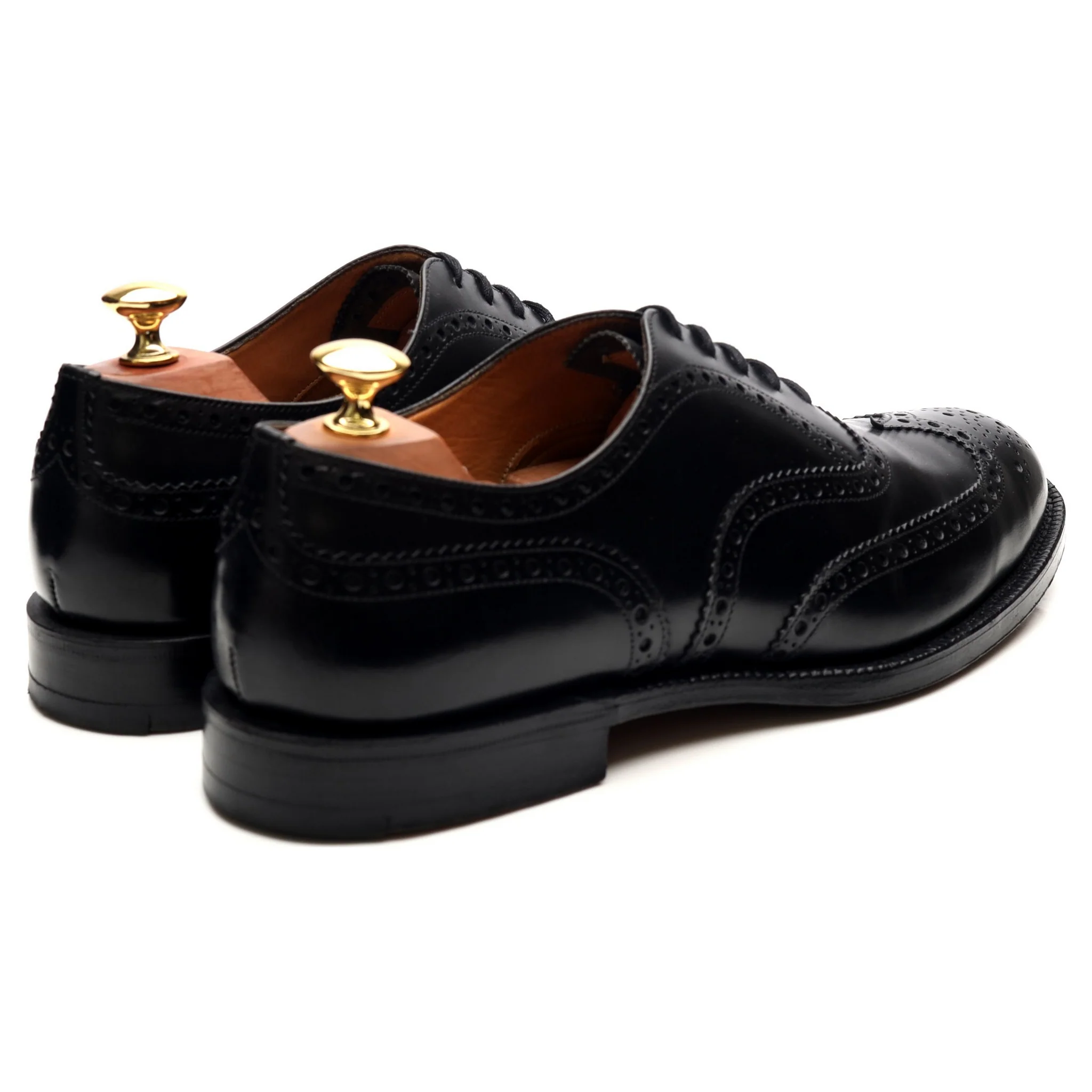 'Attleborough' Black Leather Oxford Brogues UK 9 F - Image 5