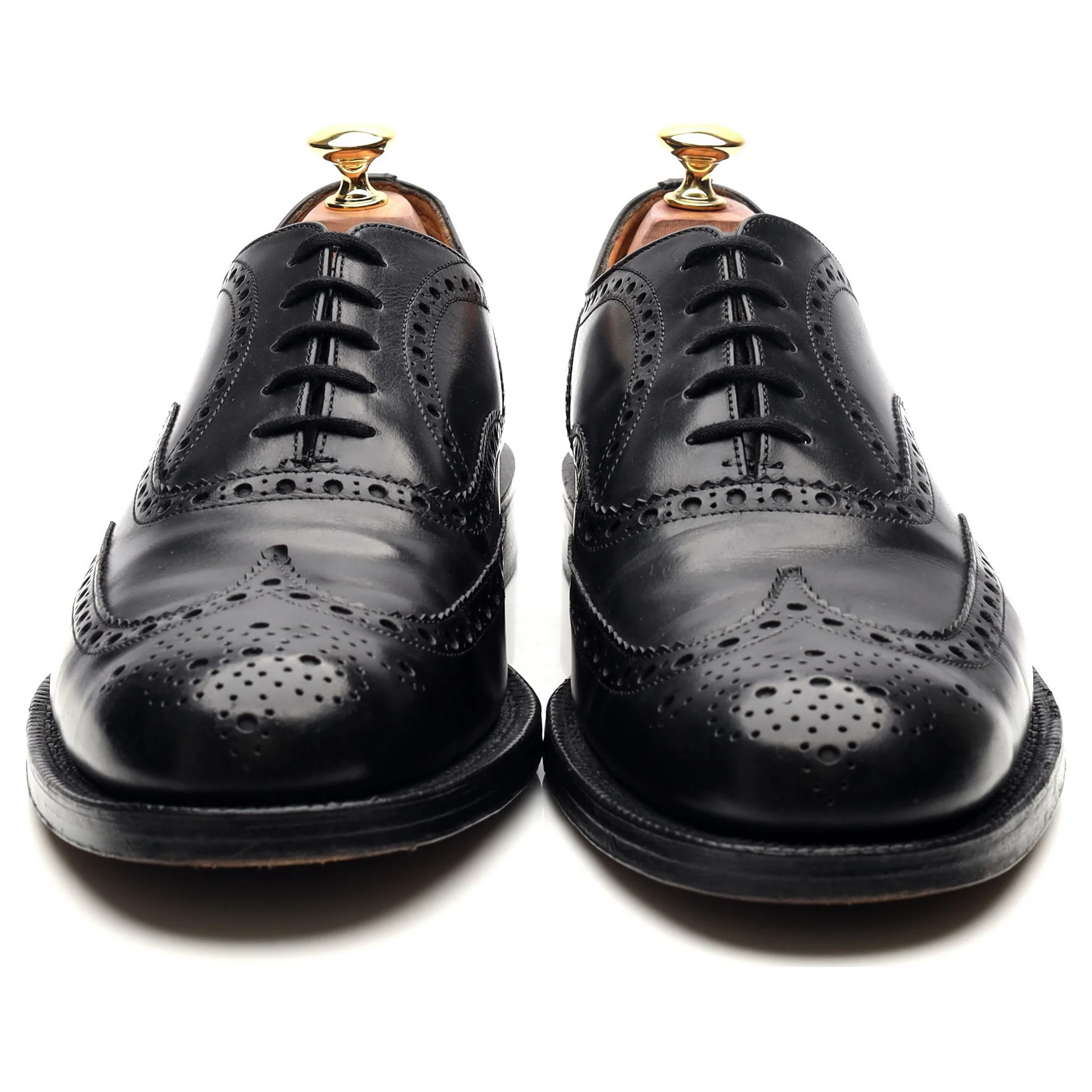 'Attleborough' Black Leather Oxford Brogues UK 9 F - Image 8