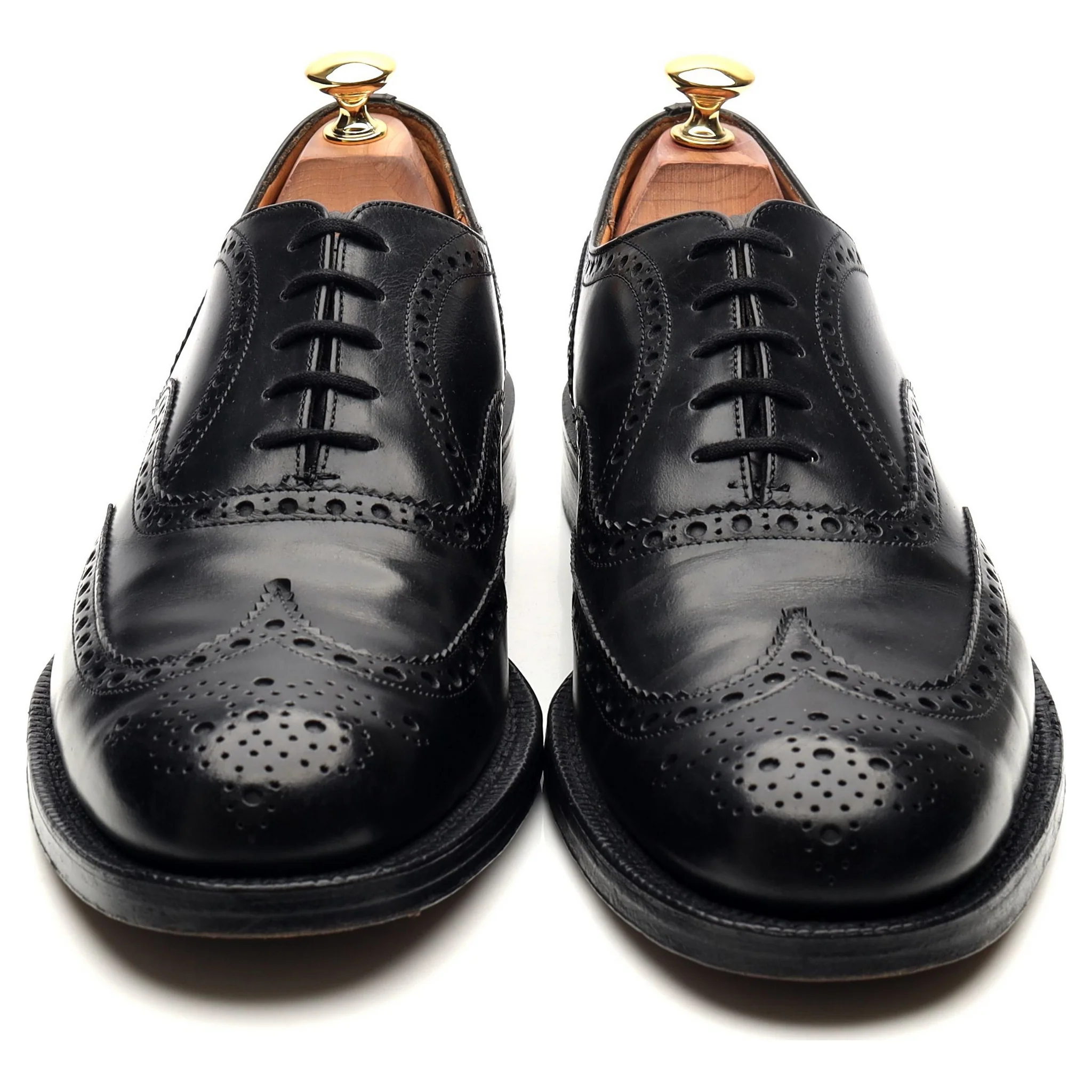 'Attleborough' Black Leather Oxford Brogues UK 9 F - Image 9