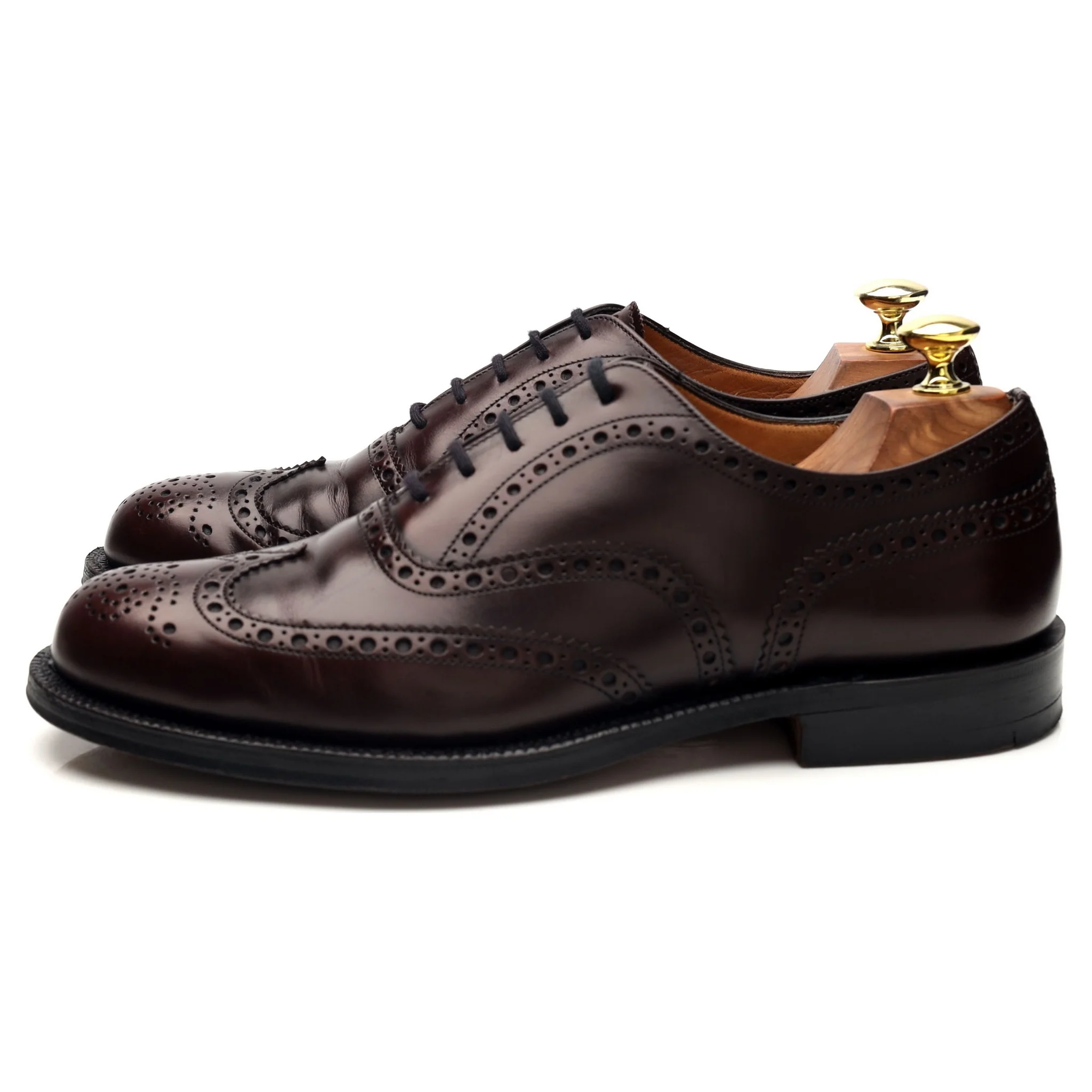 'Attleborough' Burgundy Leather Oxford Brogues UK 7.5 F - Image 3