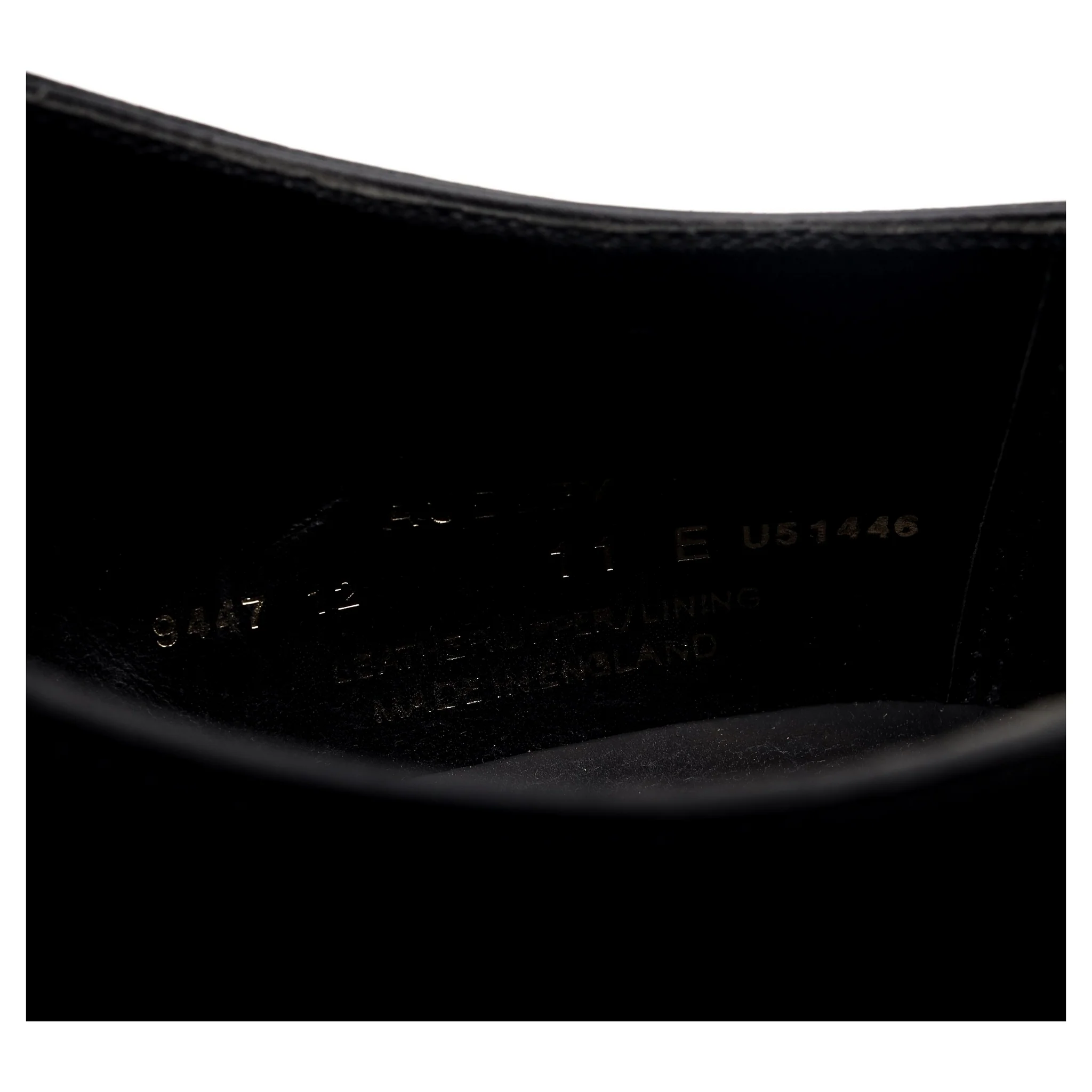 'Audley' Black Leather Oxford UK 11 E - Image 13