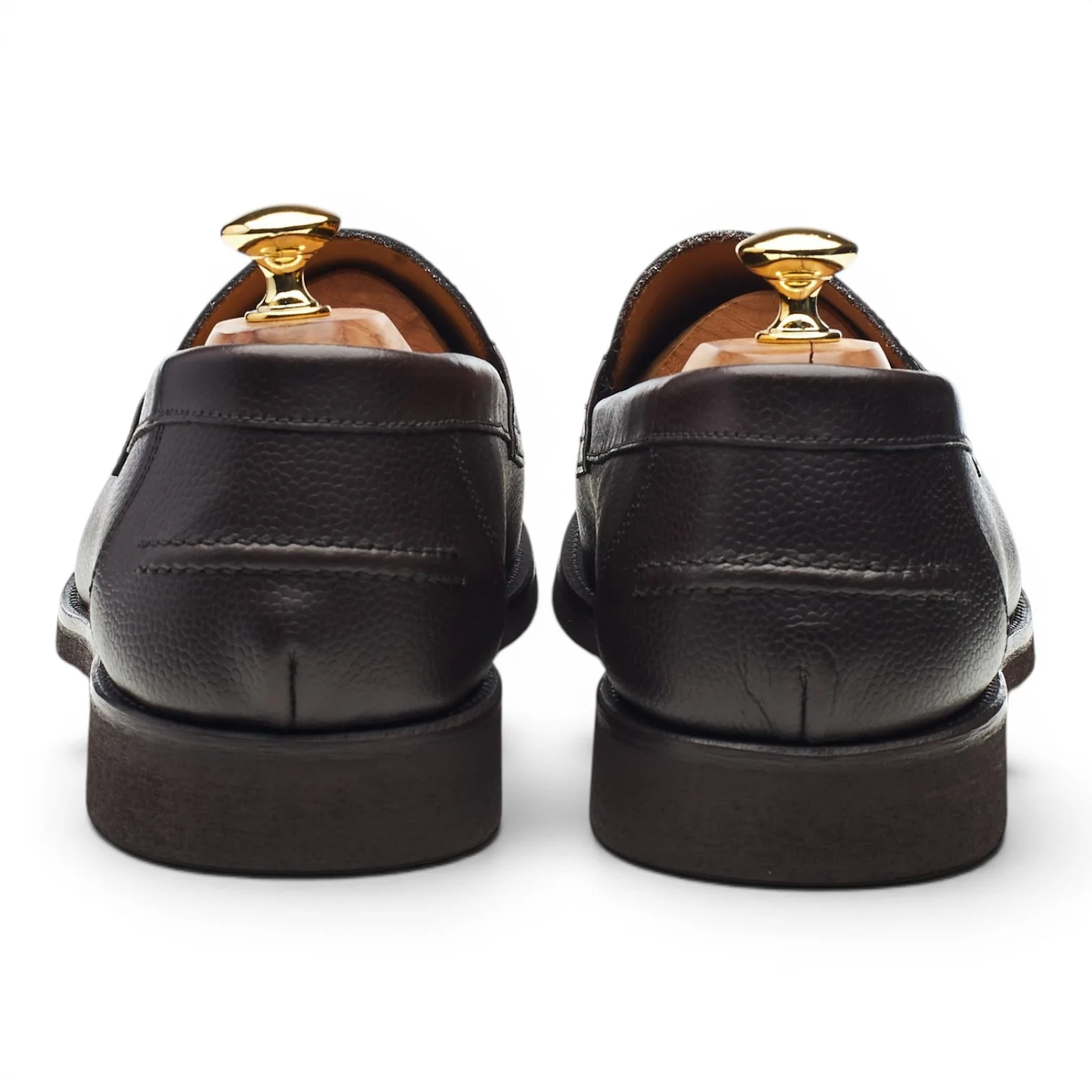 'Avon' Dark Brown Grain Loafers UK 12 - Image 4