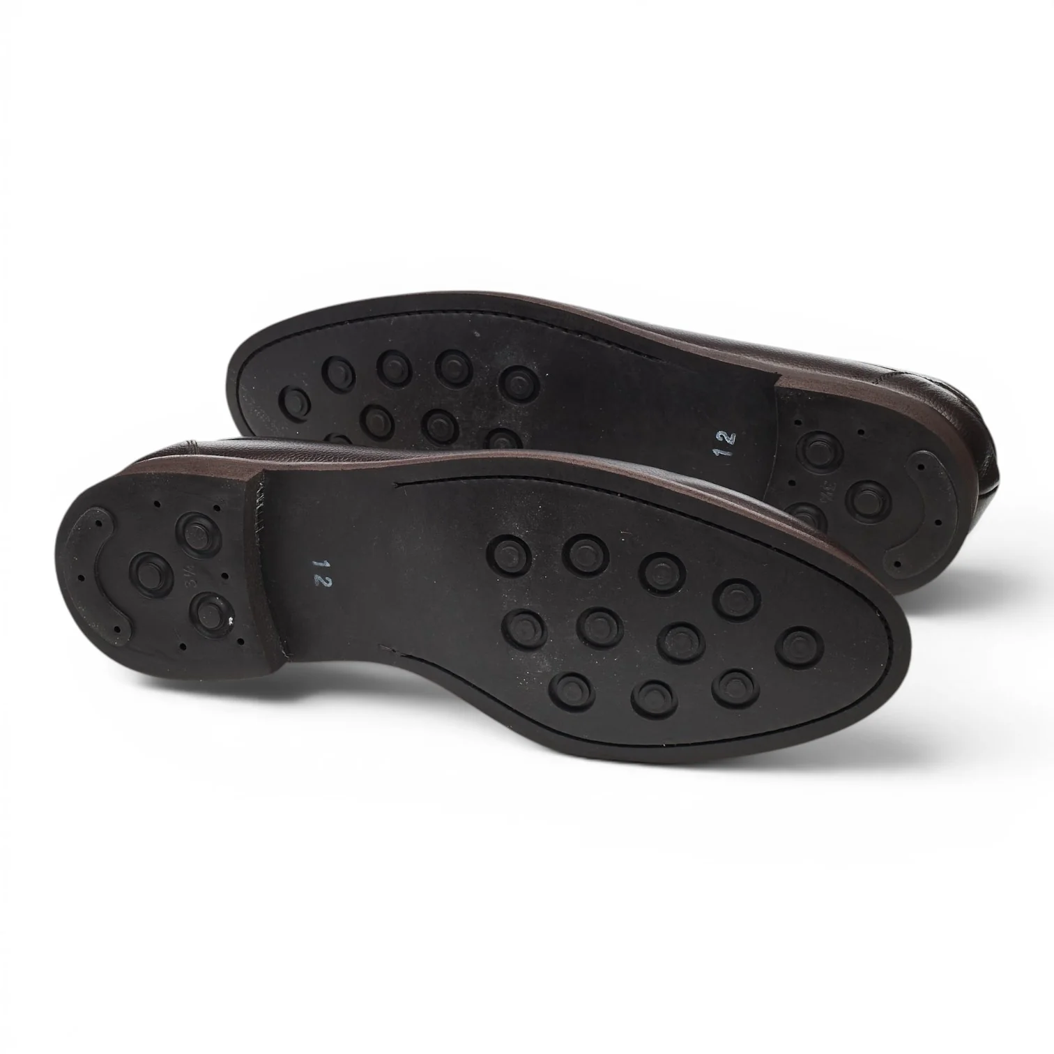 'Avon' Dark Brown Grain Loafers UK 12 - Image 5