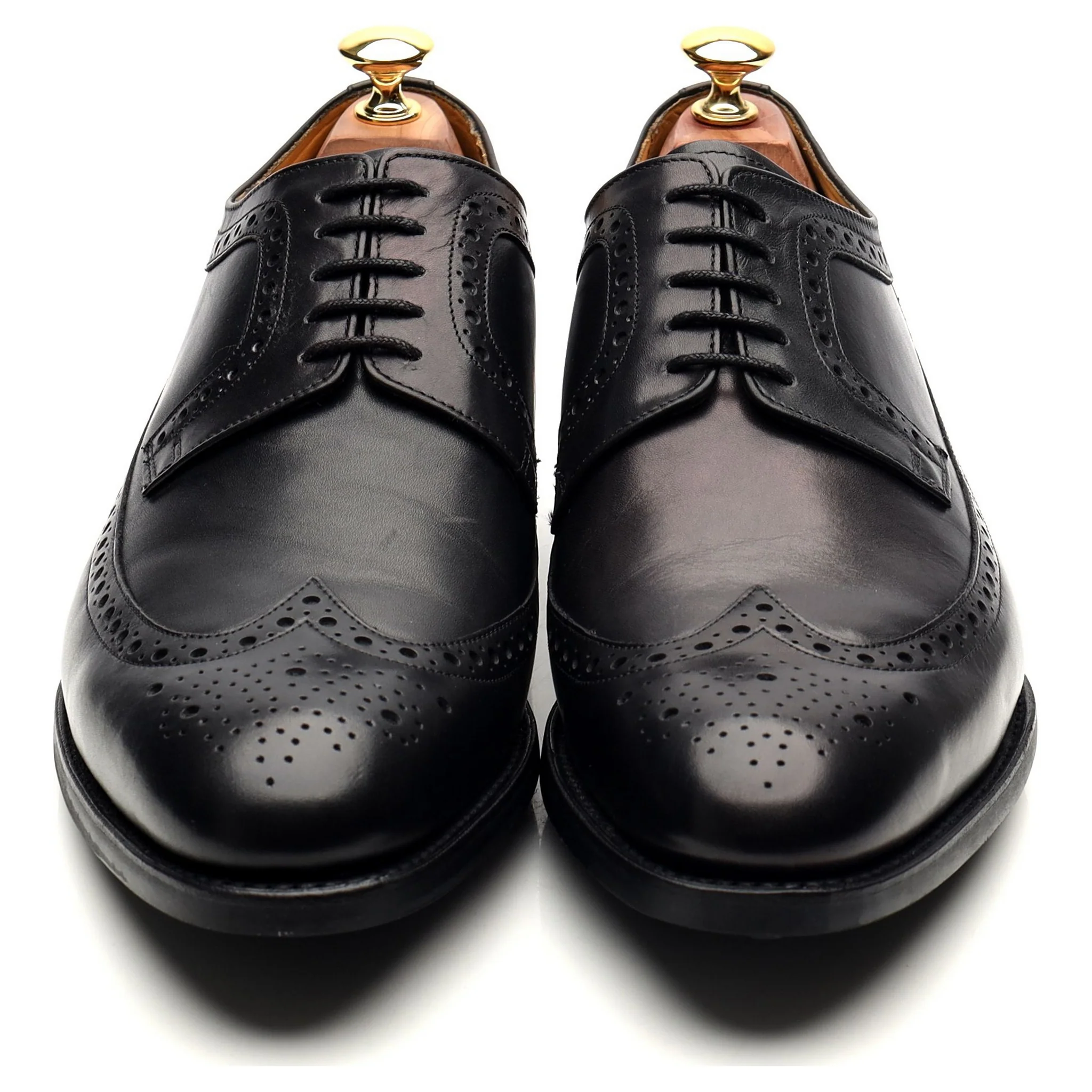 'Bath' Black Leather Derby Brogues UK 9 G - Image 9