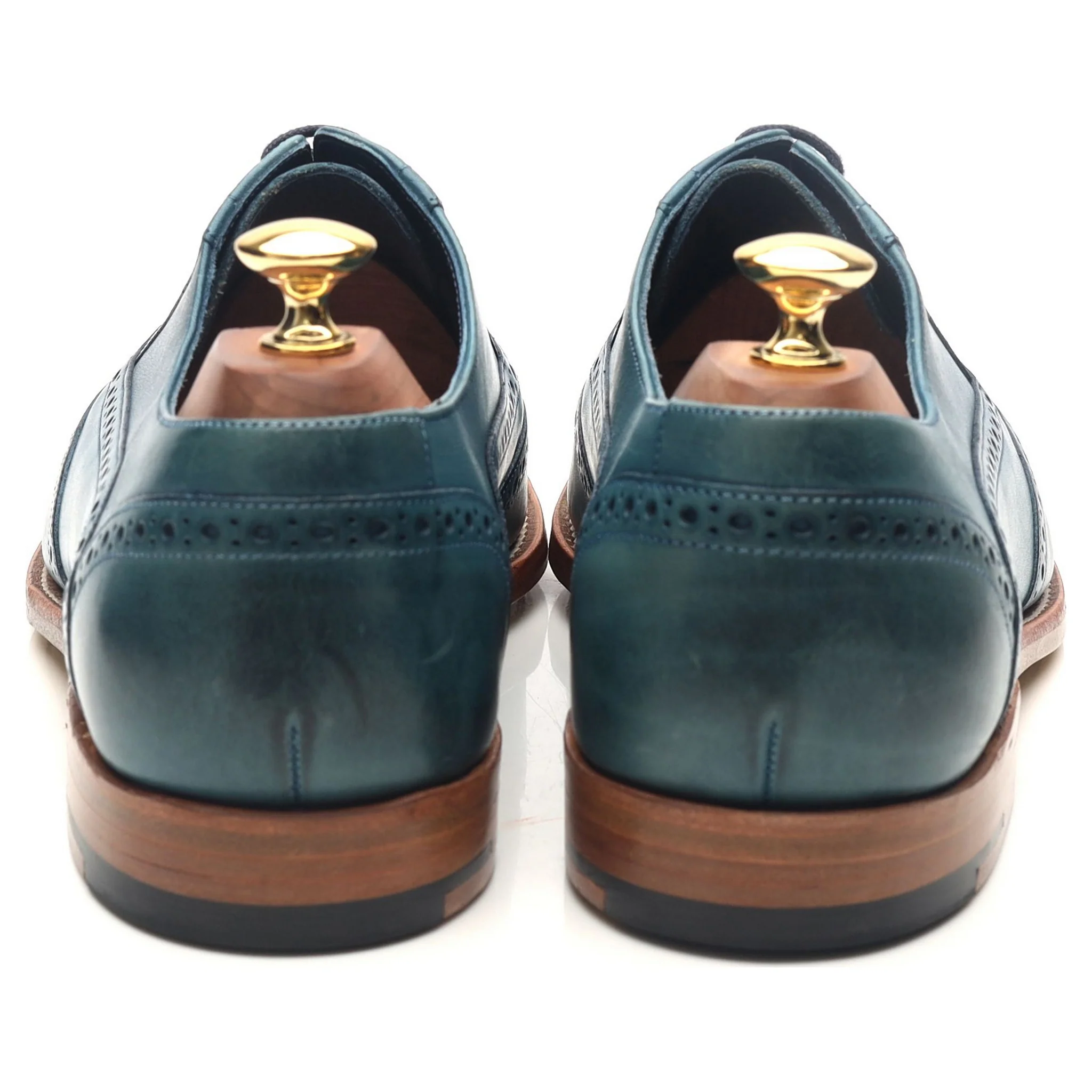 'Valiant' Blue Leather Brogues UK 9 F - Image 4