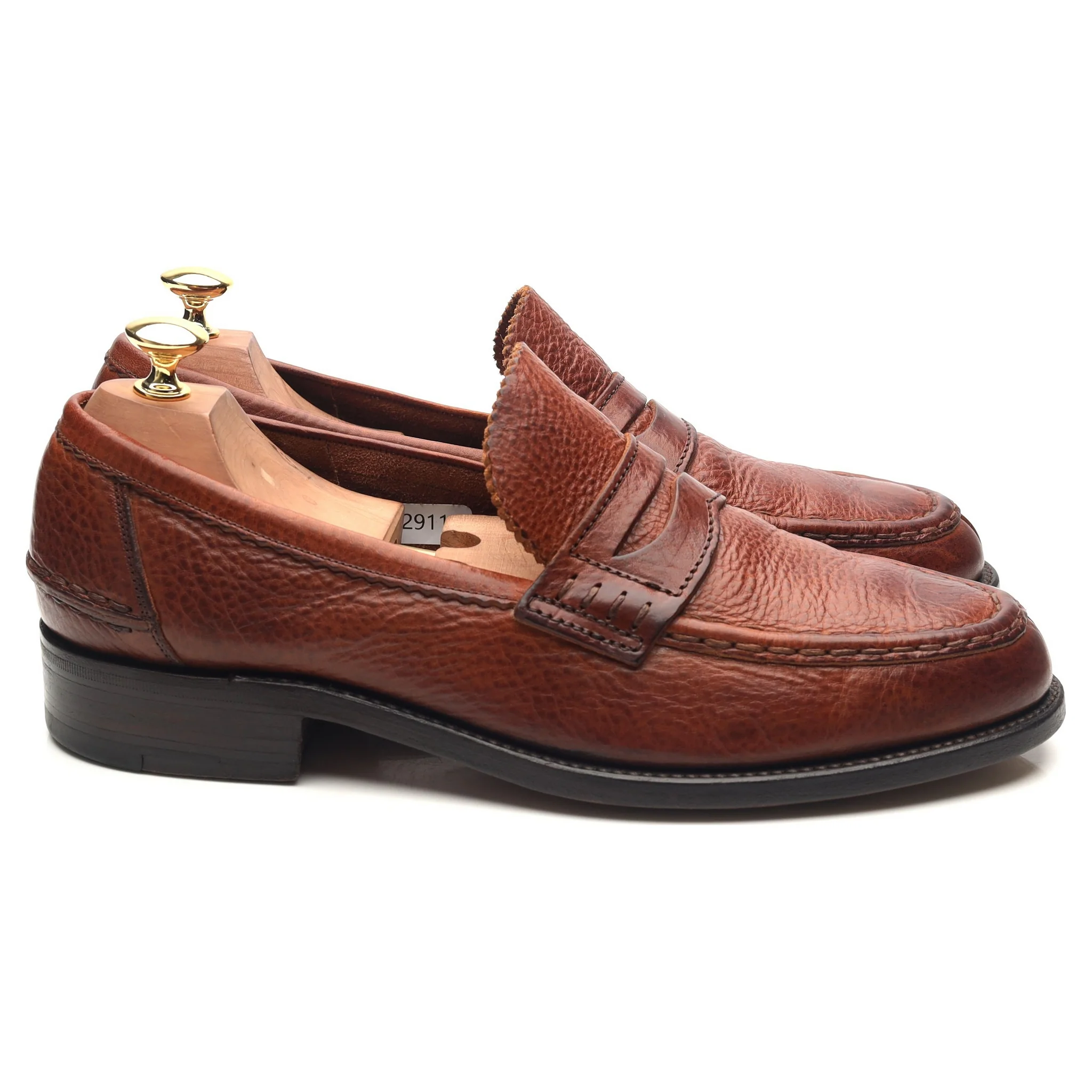 Tan Brown Leather Loafers UK 9.5 F - Image 6
