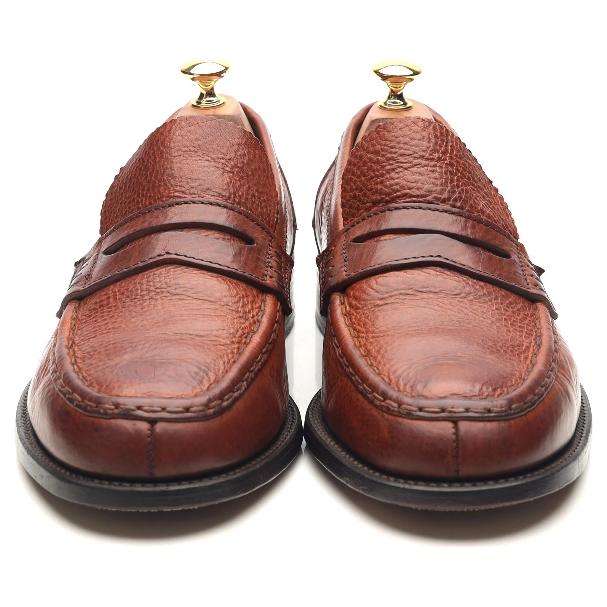 Tan Brown Leather Loafers UK 9.5 F - Image 8
