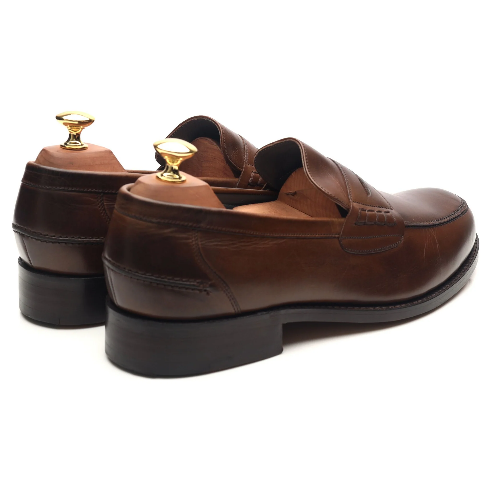Dark Brown Leather Loafers UK 9 G - Image 5