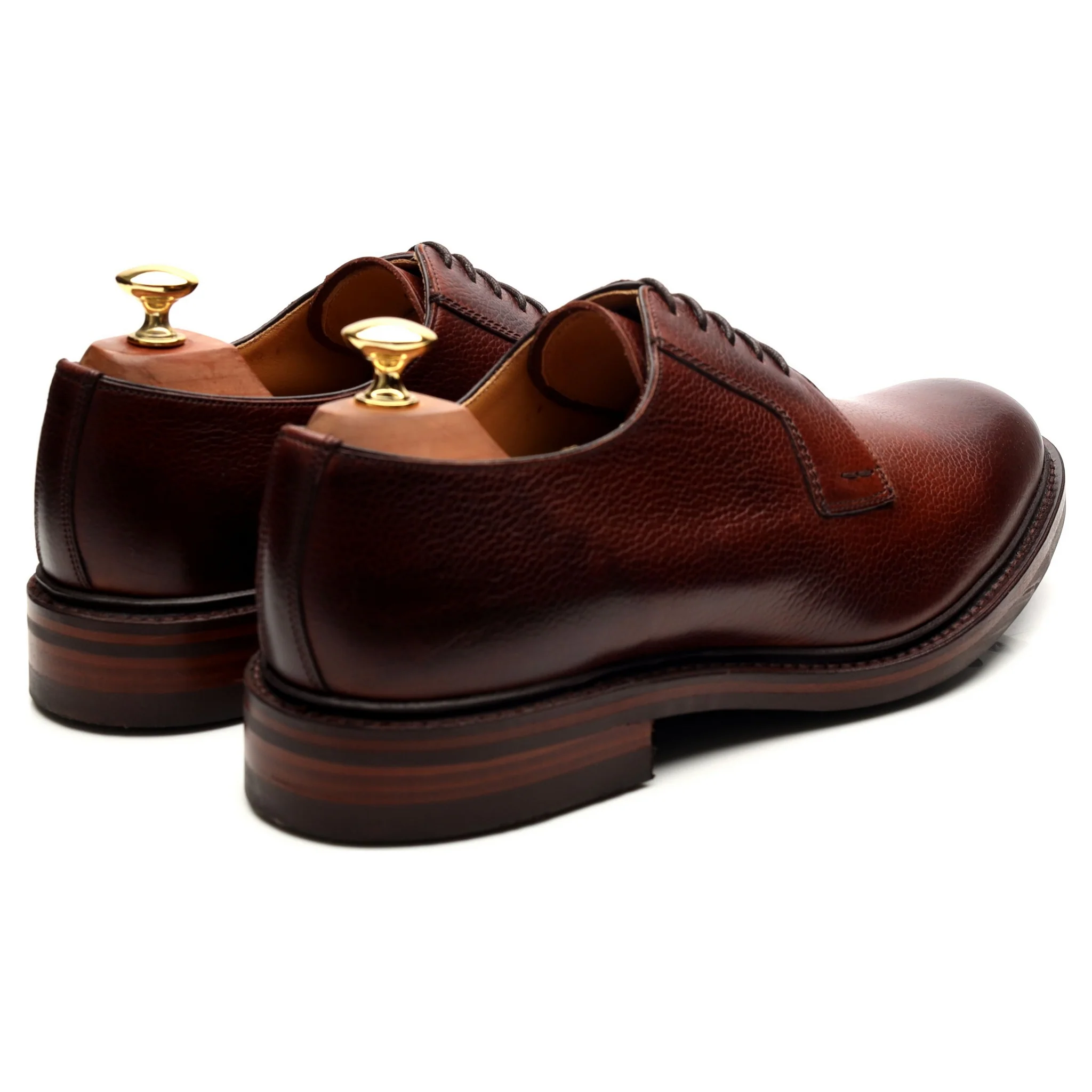 'Elton' Brown Leather Derby UK 9 G - Image 5