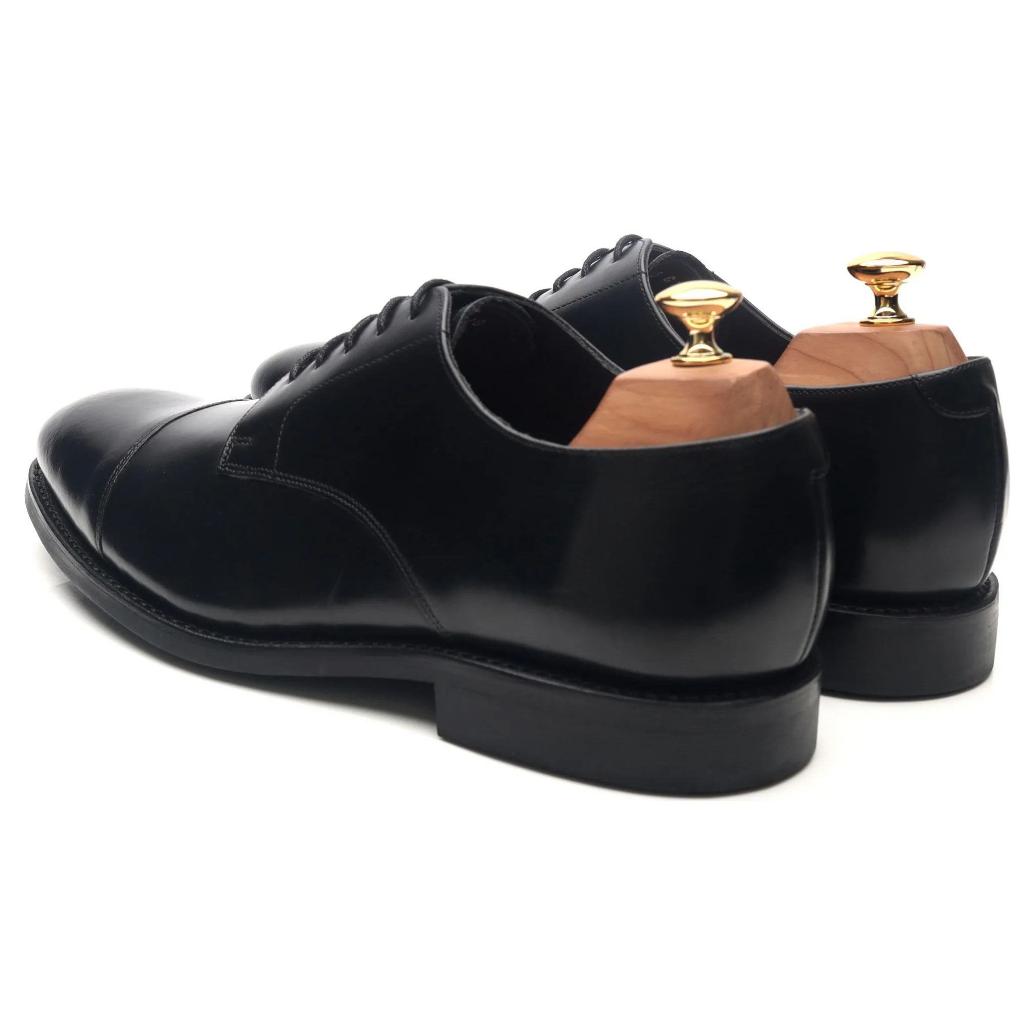 Black Leather Cap Toe Derby UK 10 G - Image 3