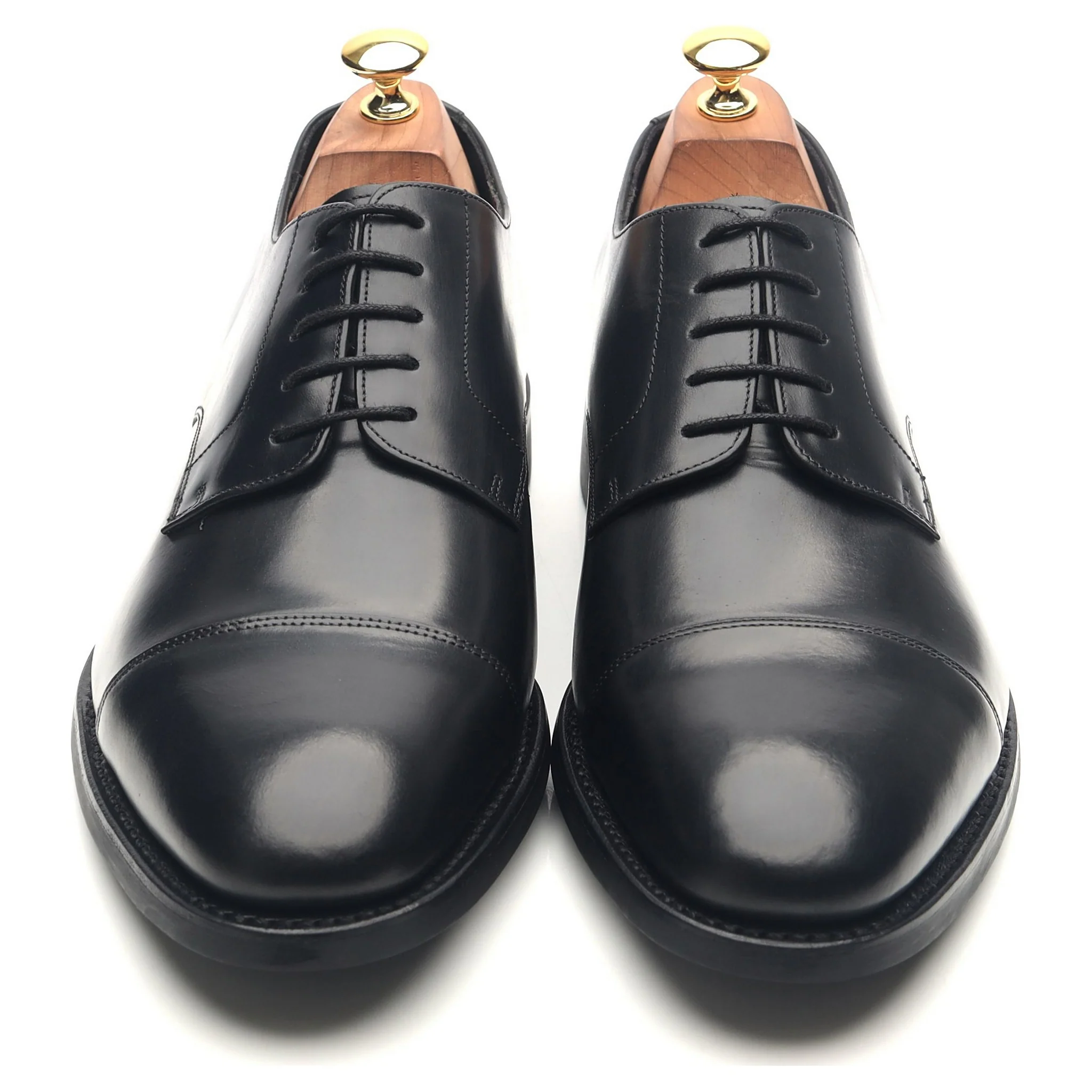 Black Leather Cap Toe Derby UK 10 G - Image 9
