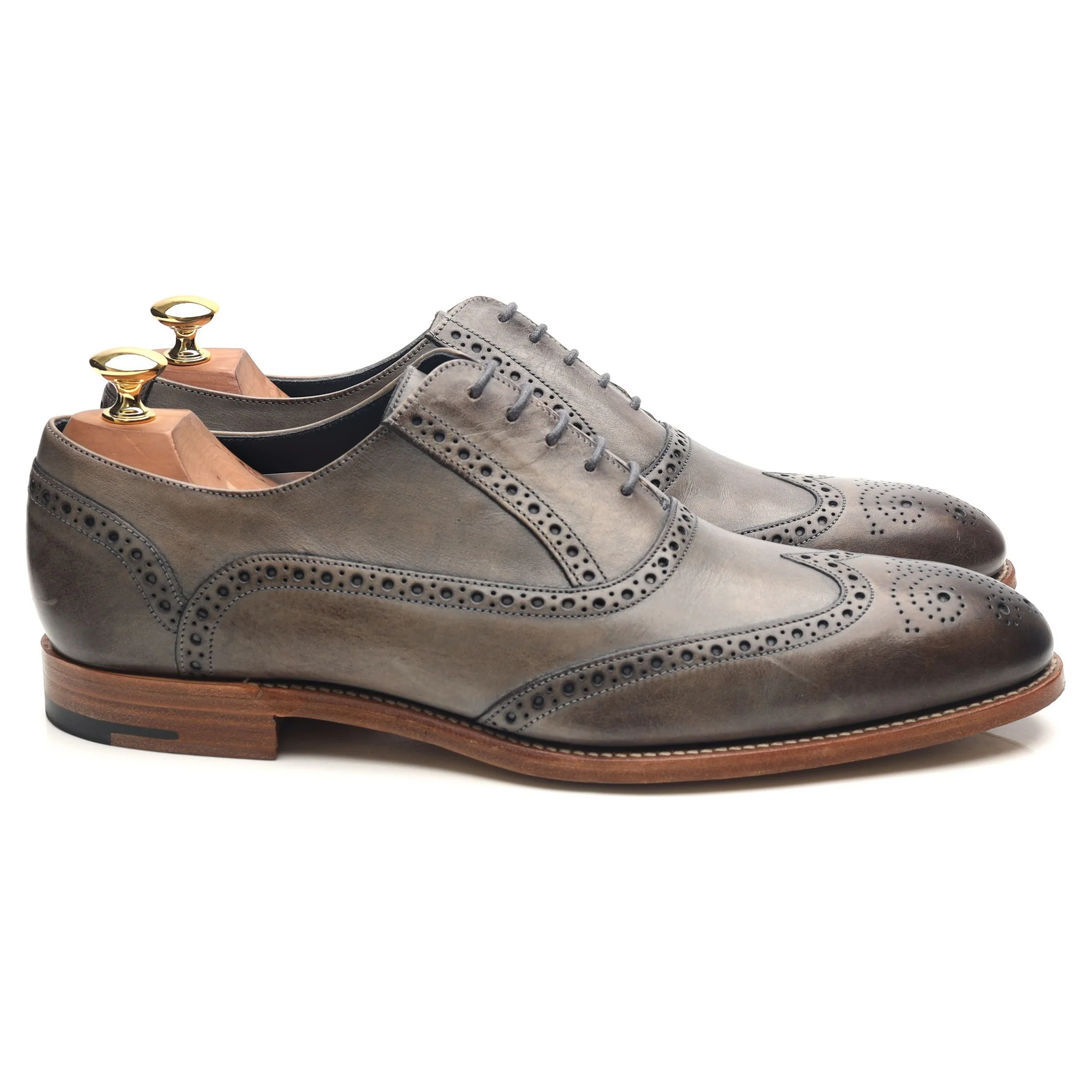'Valiant' Grey Leather Brogues UK 9 F - Image 6