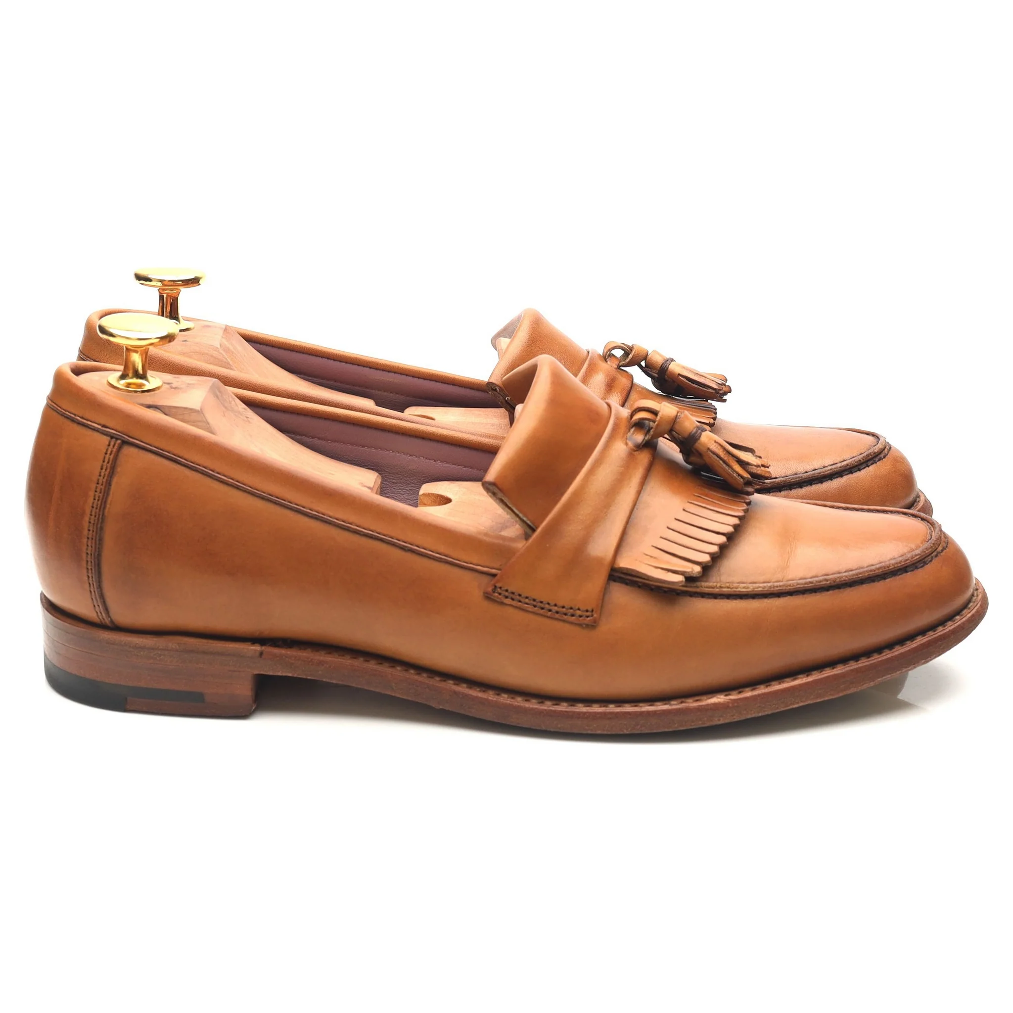 Women's 'Heather' Tan Brown Leather Fringed Tassel Loafer UK 6 D - Image 6
