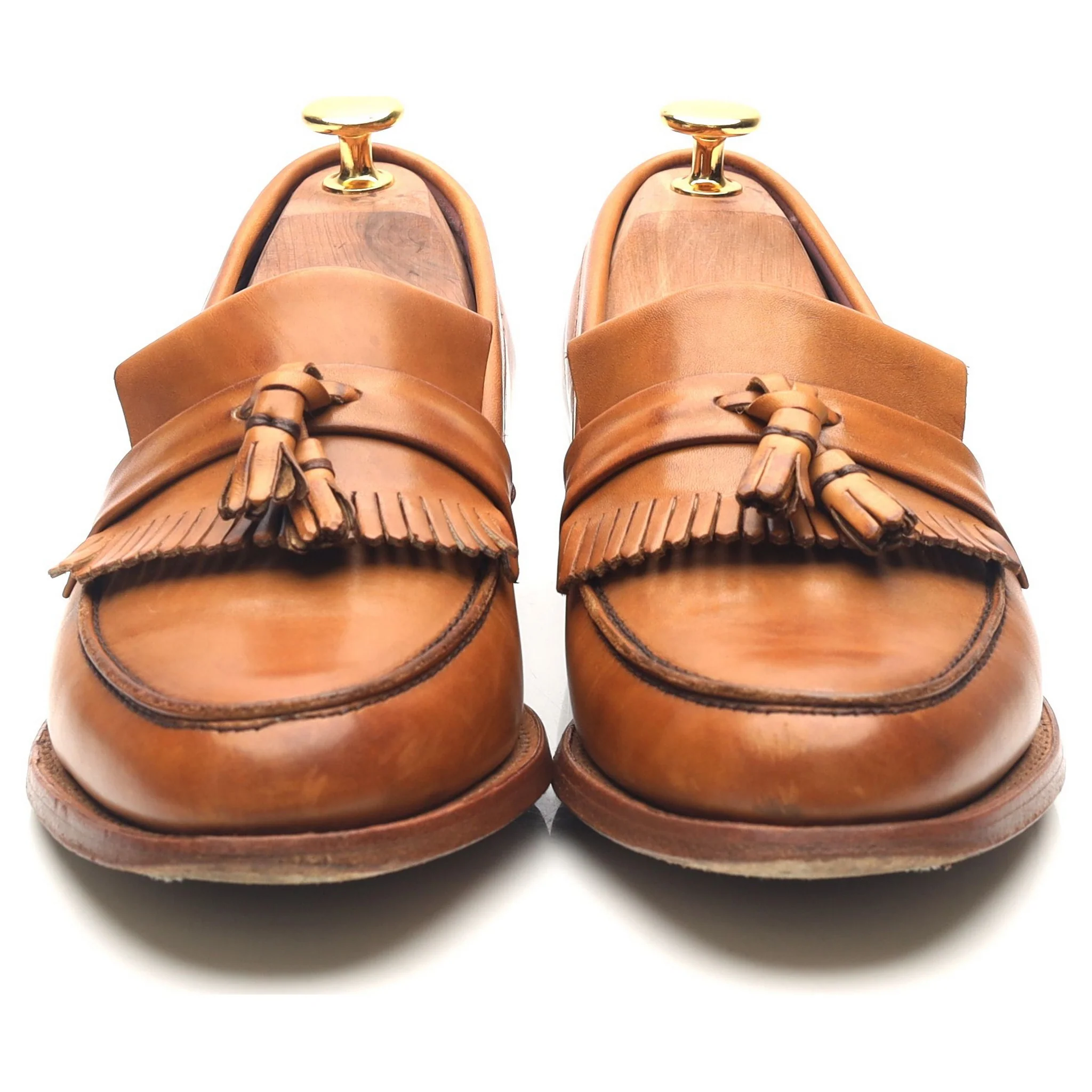 Women's 'Heather' Tan Brown Leather Fringed Tassel Loafer UK 6 D - Image 8
