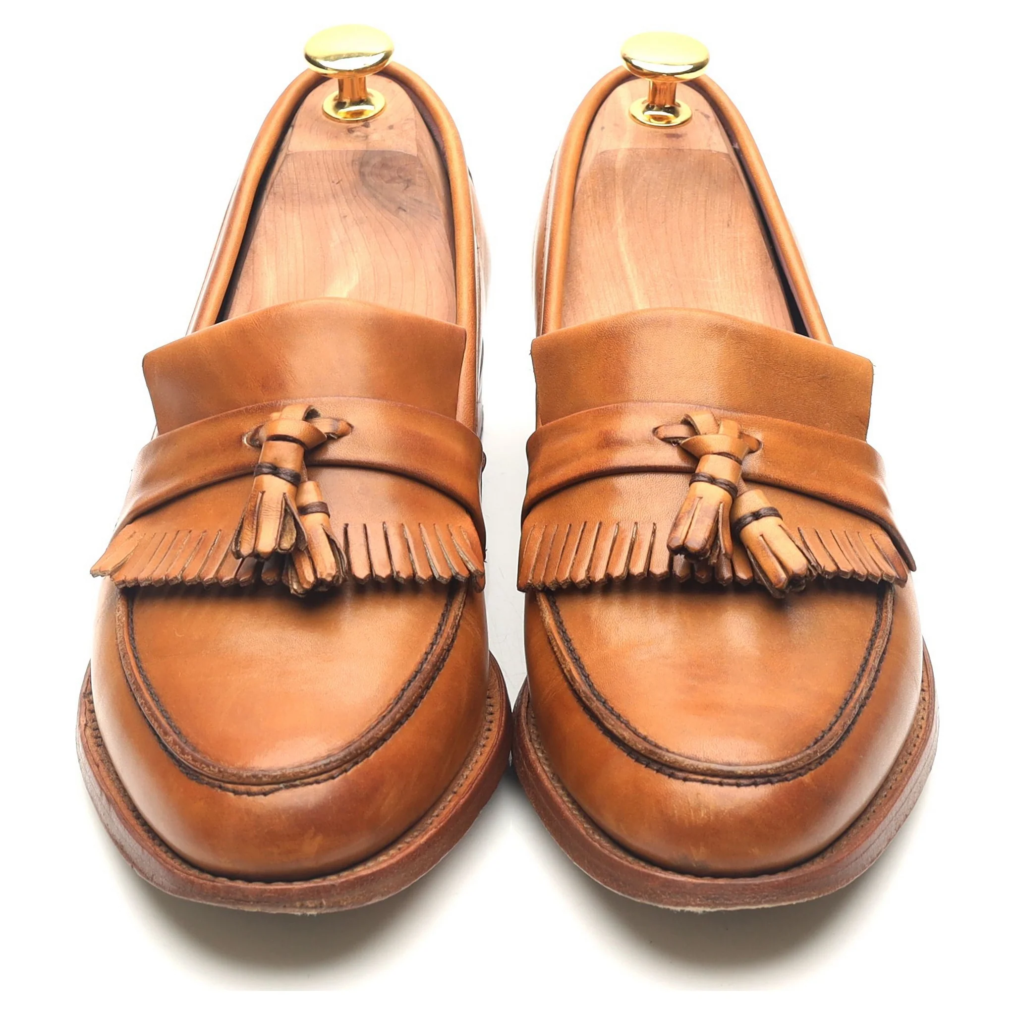Women's 'Heather' Tan Brown Leather Fringed Tassel Loafer UK 6 D - Image 9