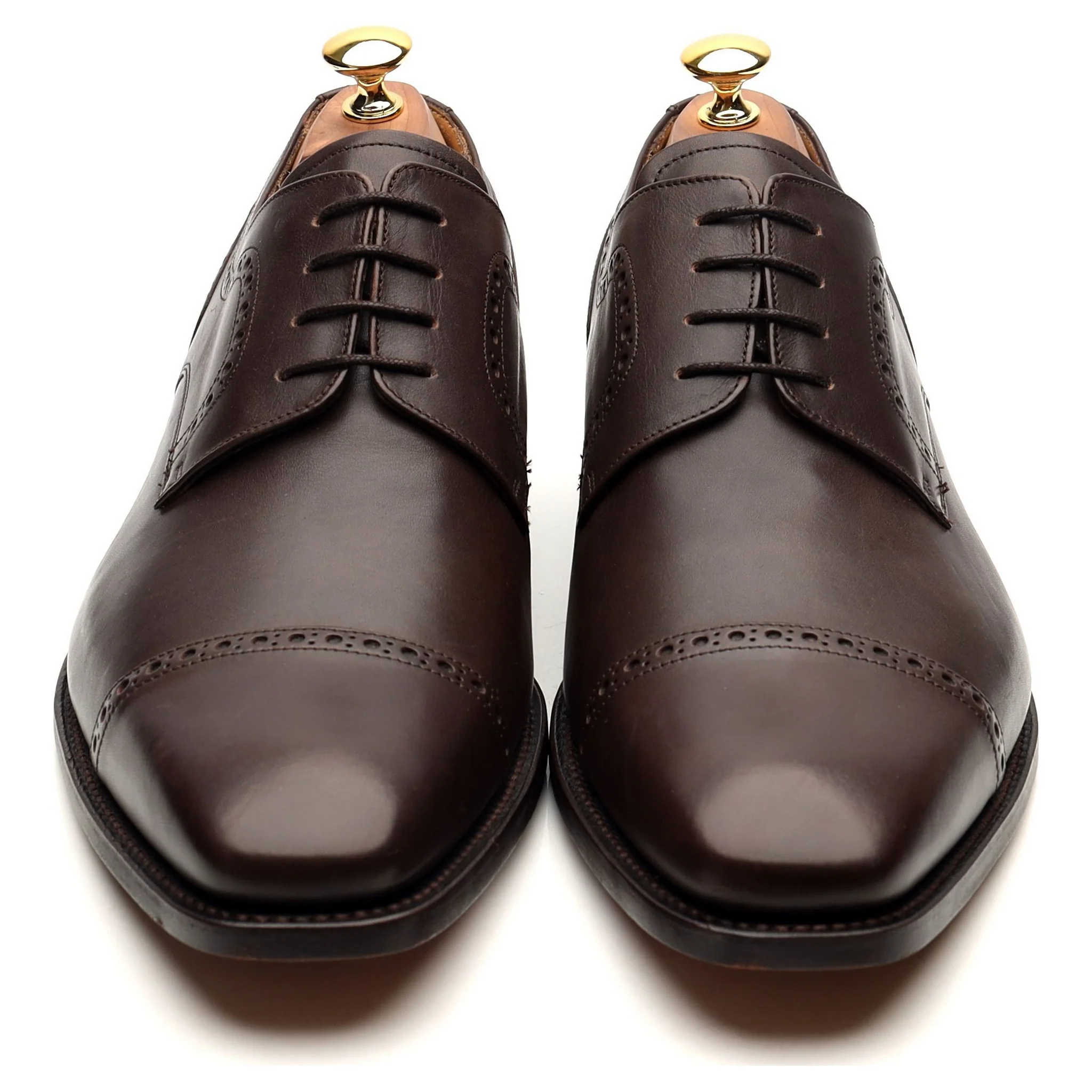 'Leo' Dark Brown Leather Derby UK 10 G - Image 9