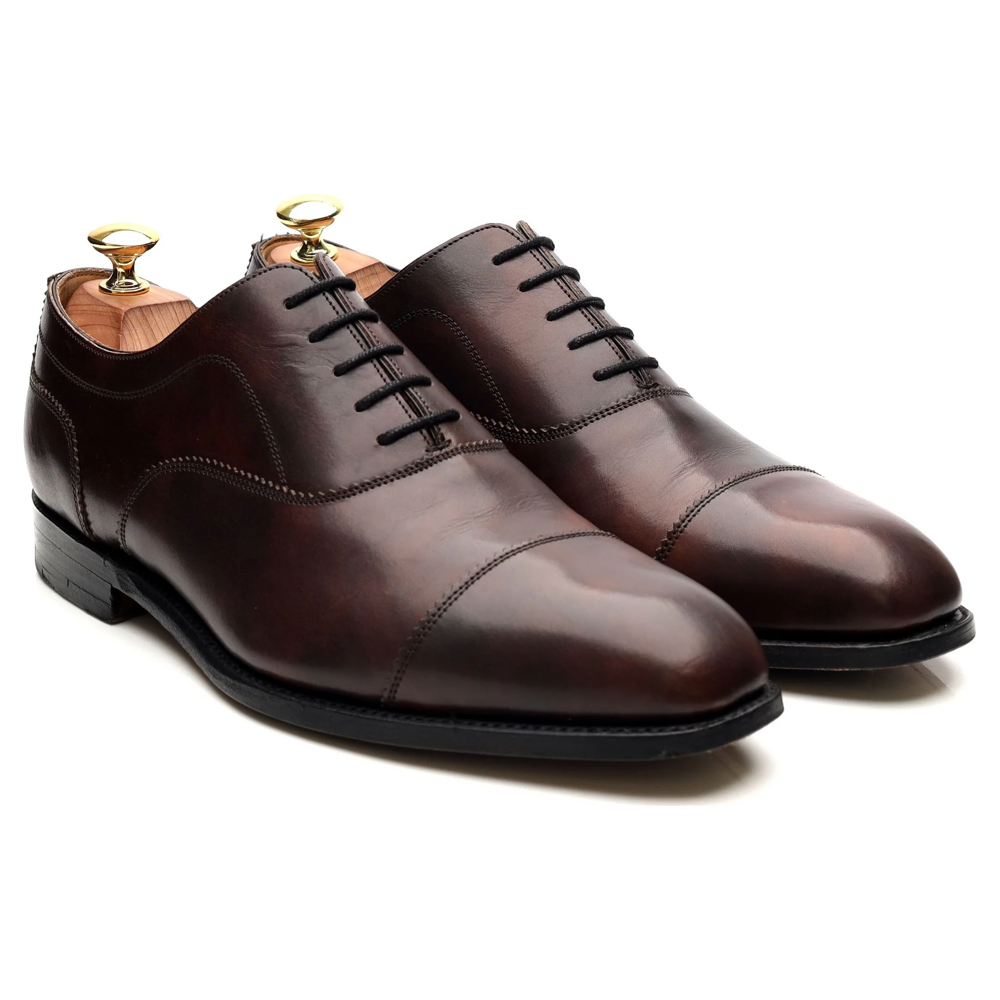 'Lincoln' Dark Brown Leather Oxford UK 8 FX - Image 7