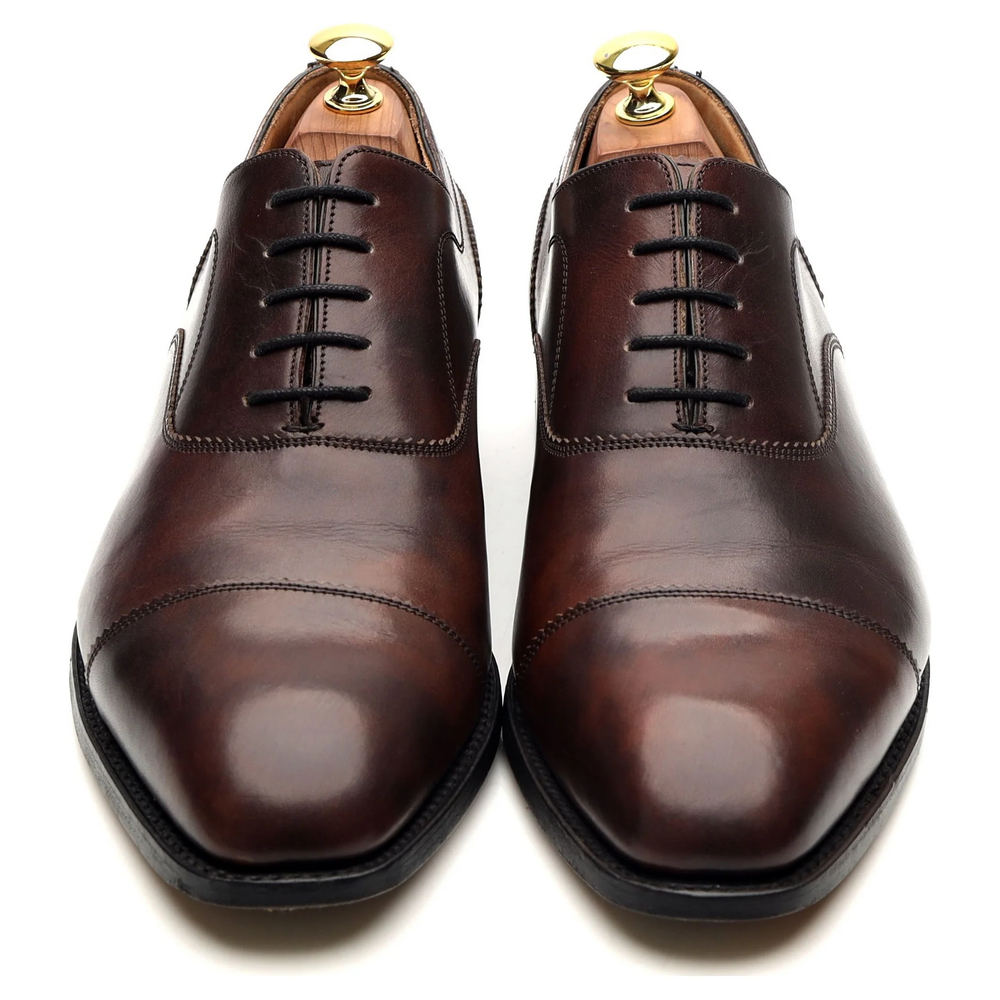 'Lincoln' Dark Brown Leather Oxford UK 8 FX - Image 9