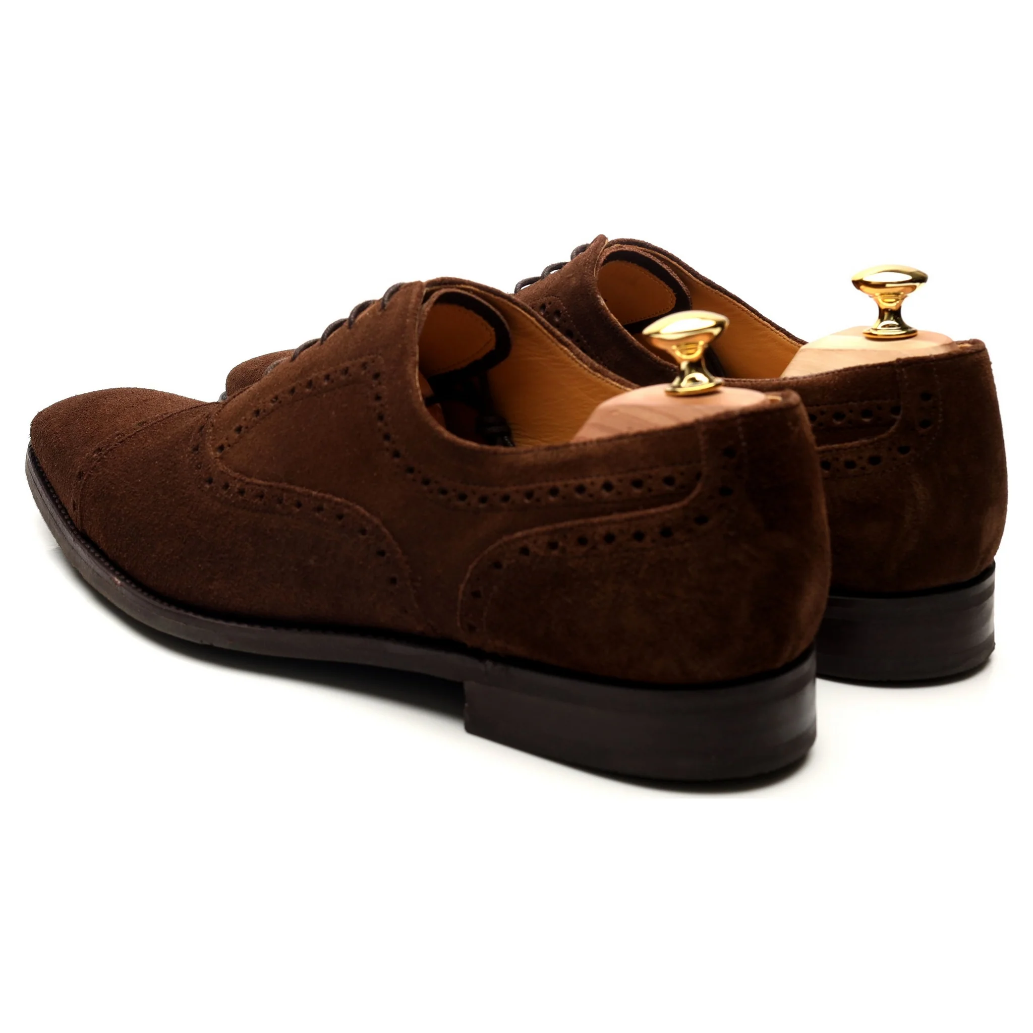 'Luke' Brown Suede Oxford Semi Brogues UK 11 G - Image 3