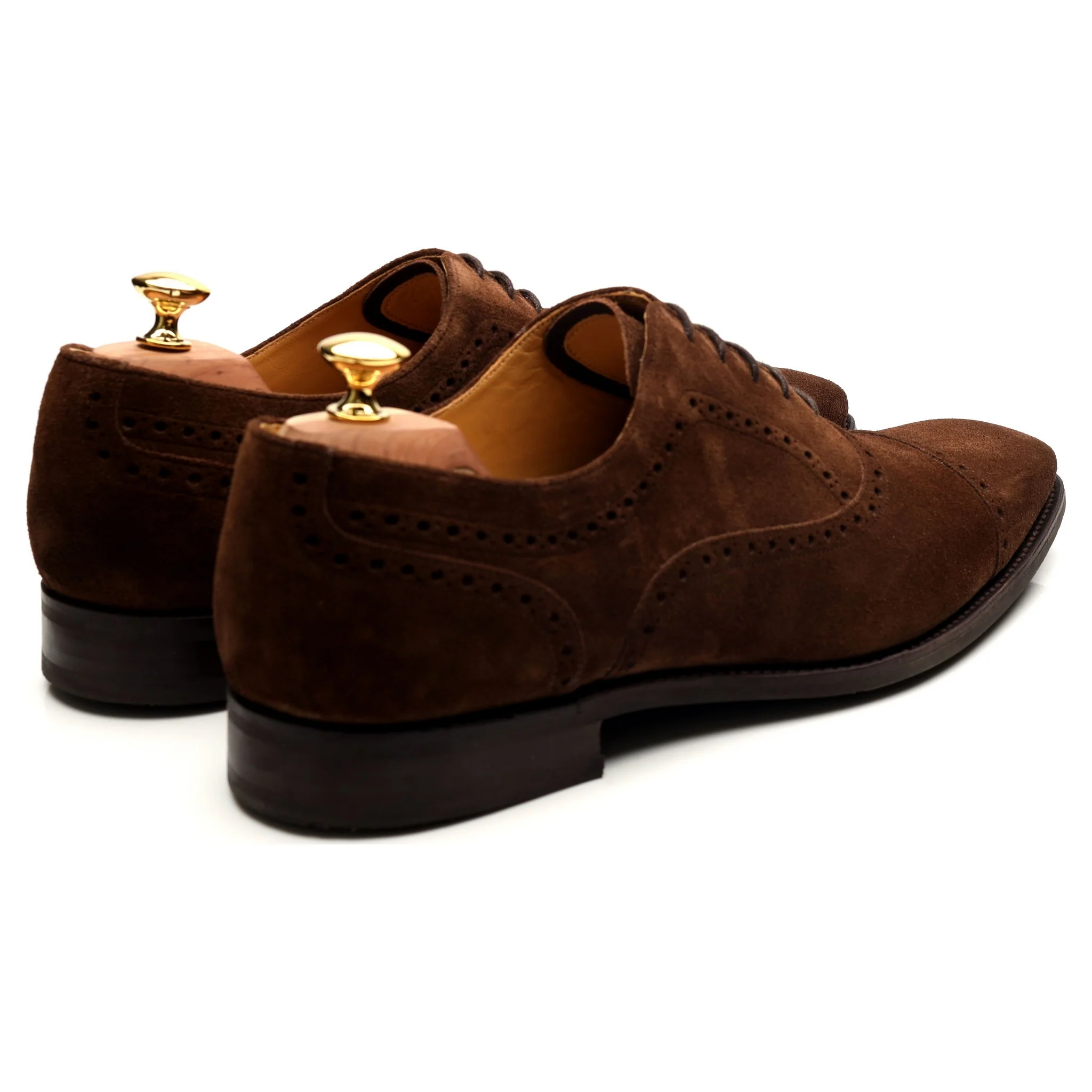 'Luke' Brown Suede Oxford Semi Brogues UK 11 G - Image 5
