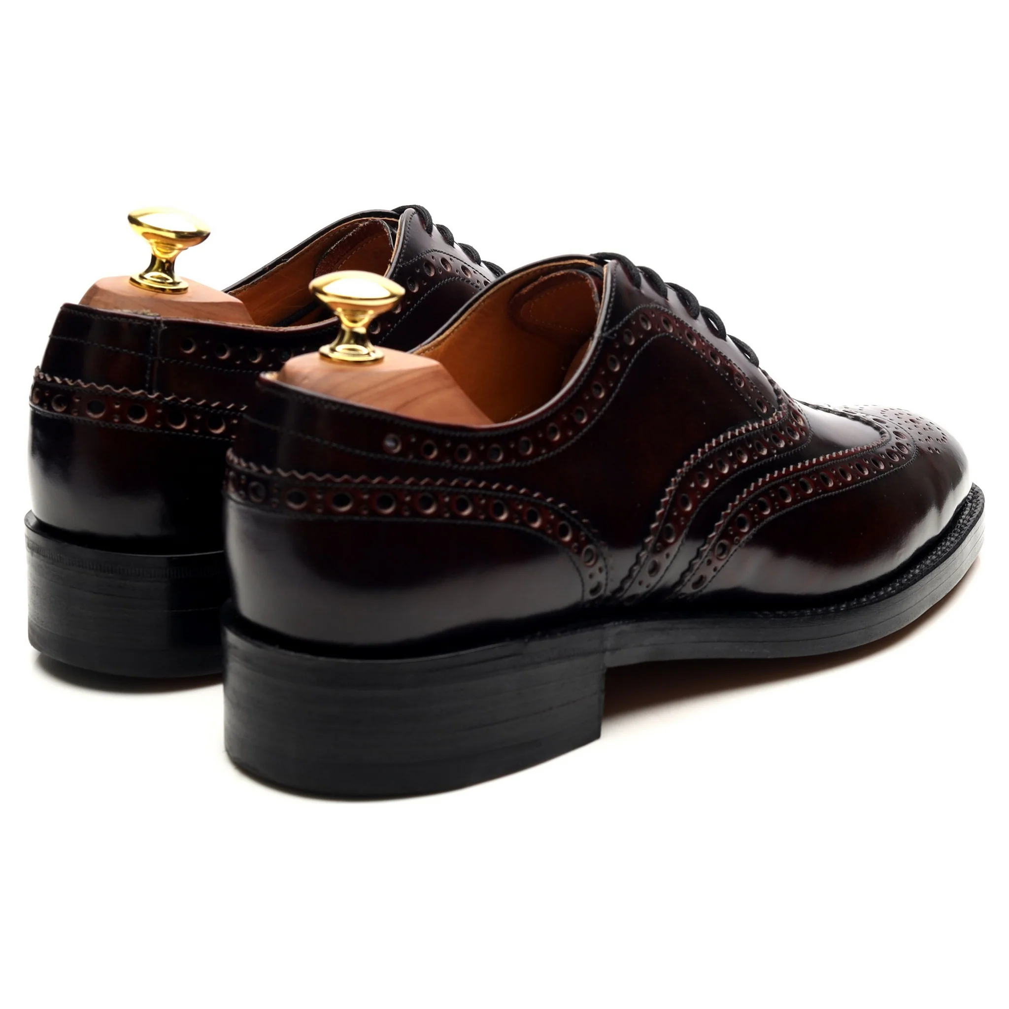 'Navarro' Burgundy Leather Brogues UK 8 F - Image 5