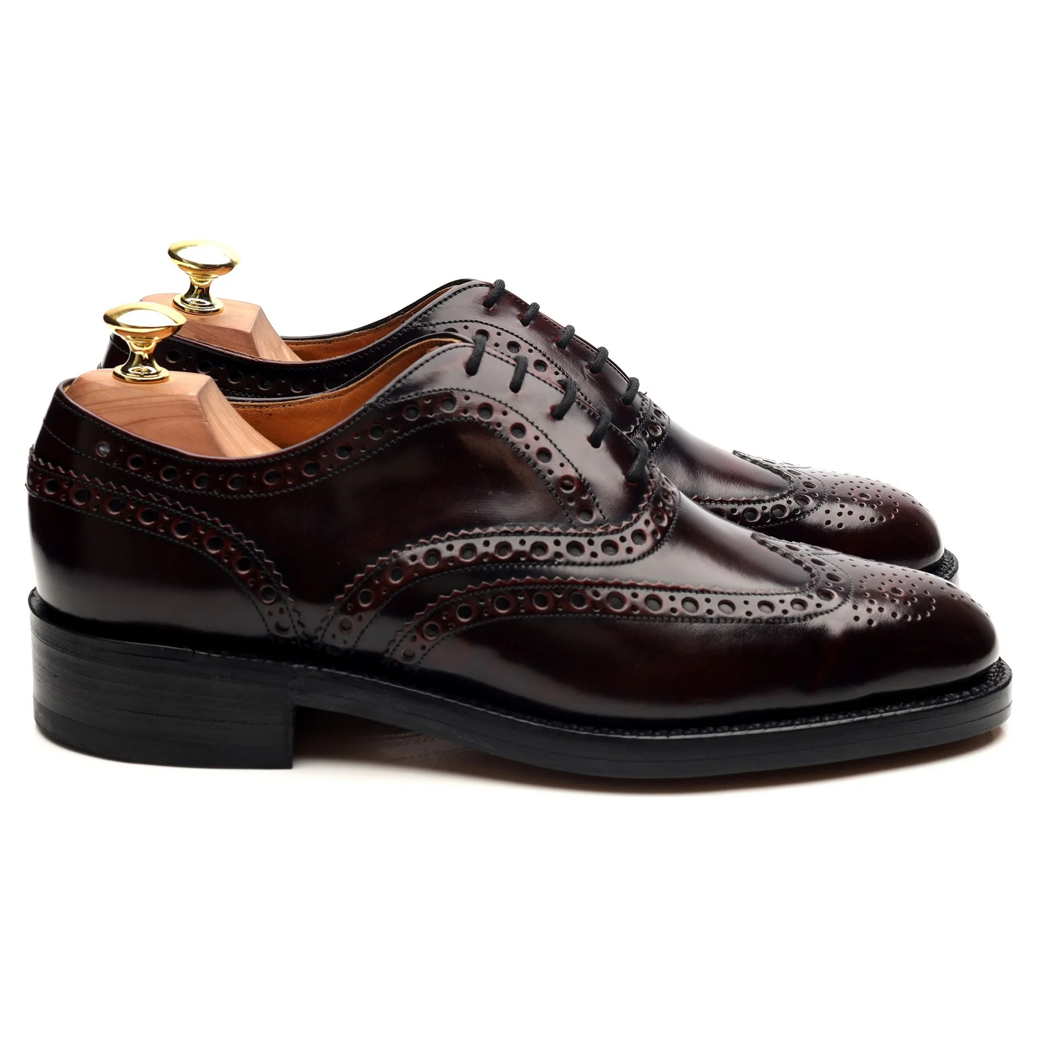 'Navarro' Burgundy Leather Brogues UK 8 F - Image 6