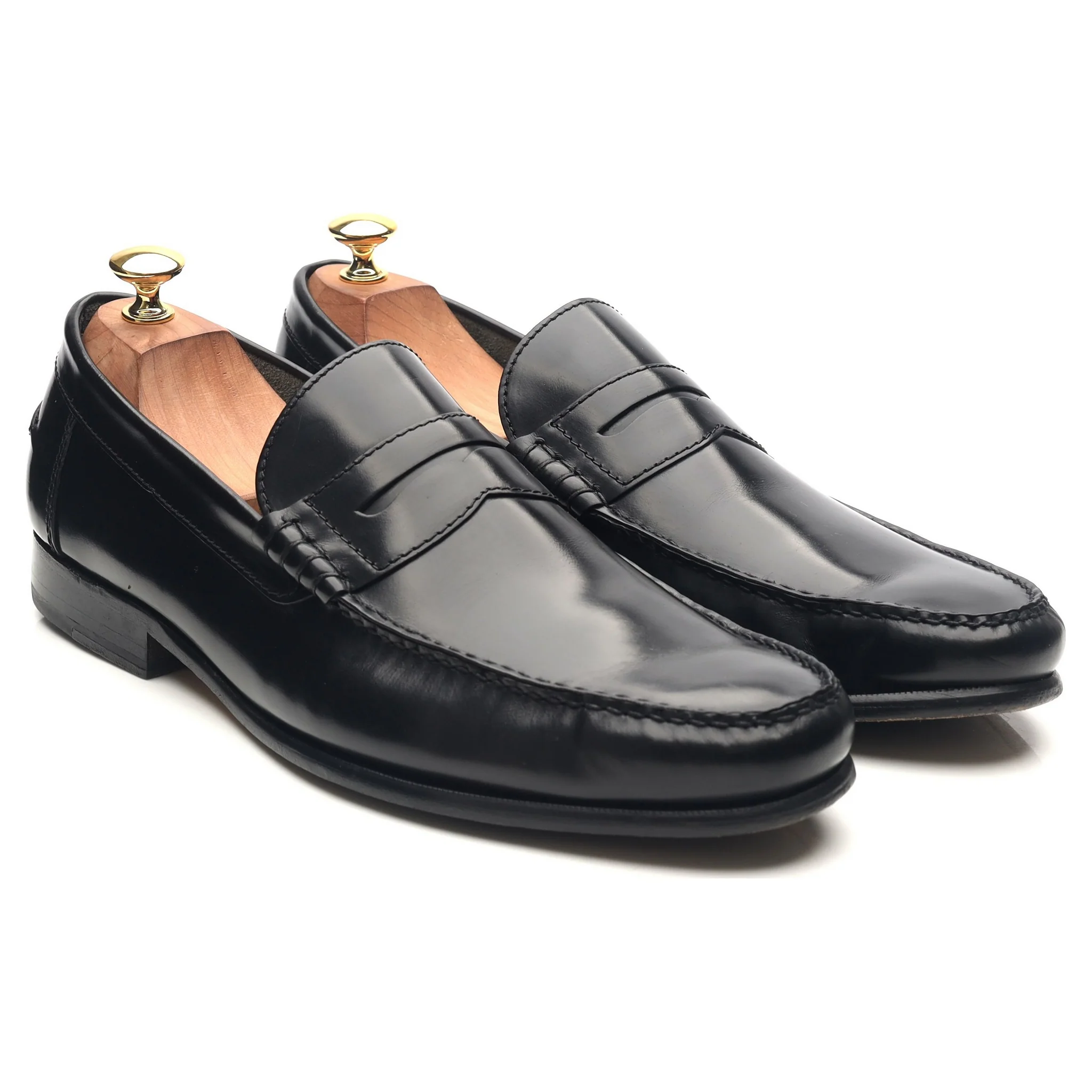 'Newington' Black Leather Loafers UK 10.5 F - Image 7