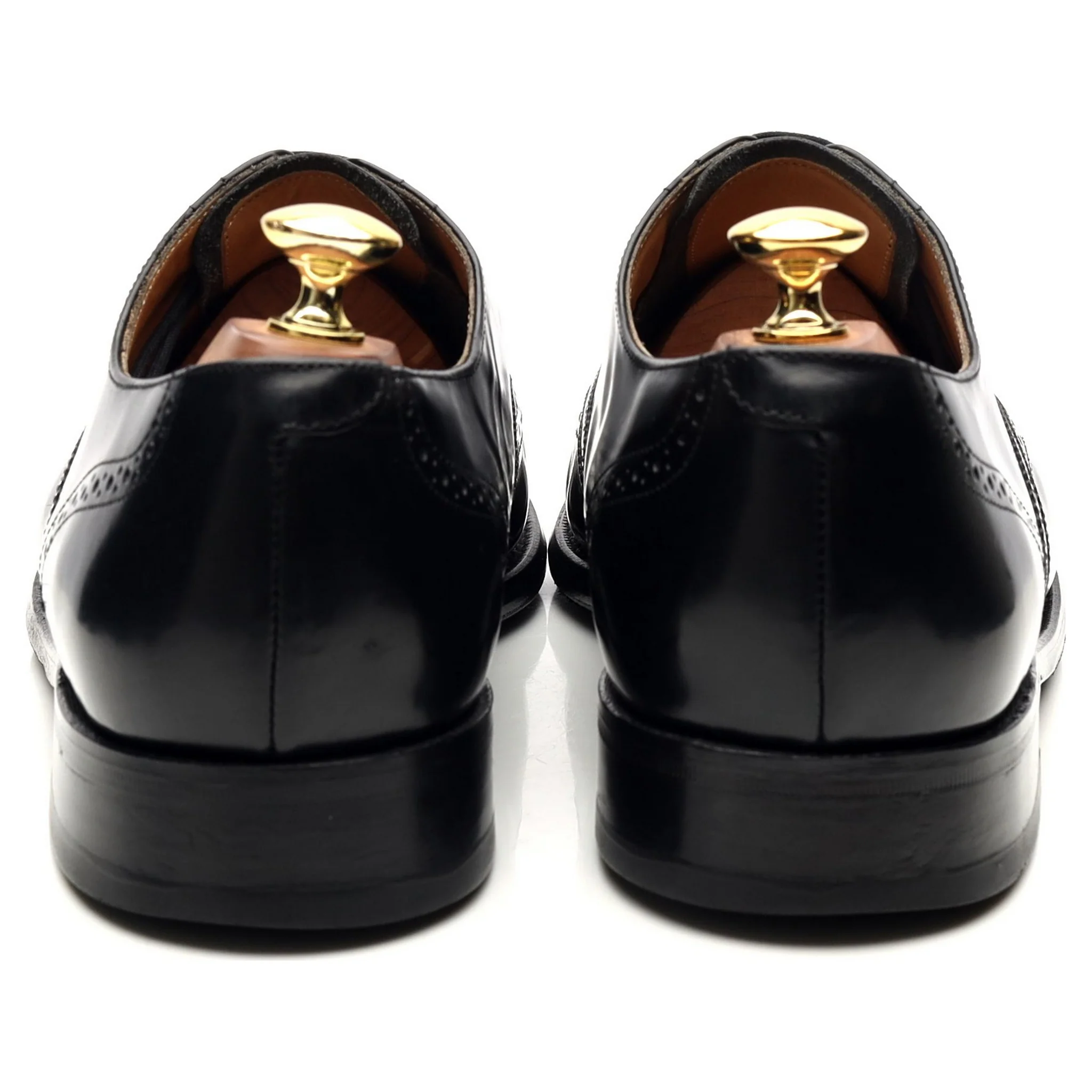 'Albert' Black Leather Brogues UK 8 G - Image 4