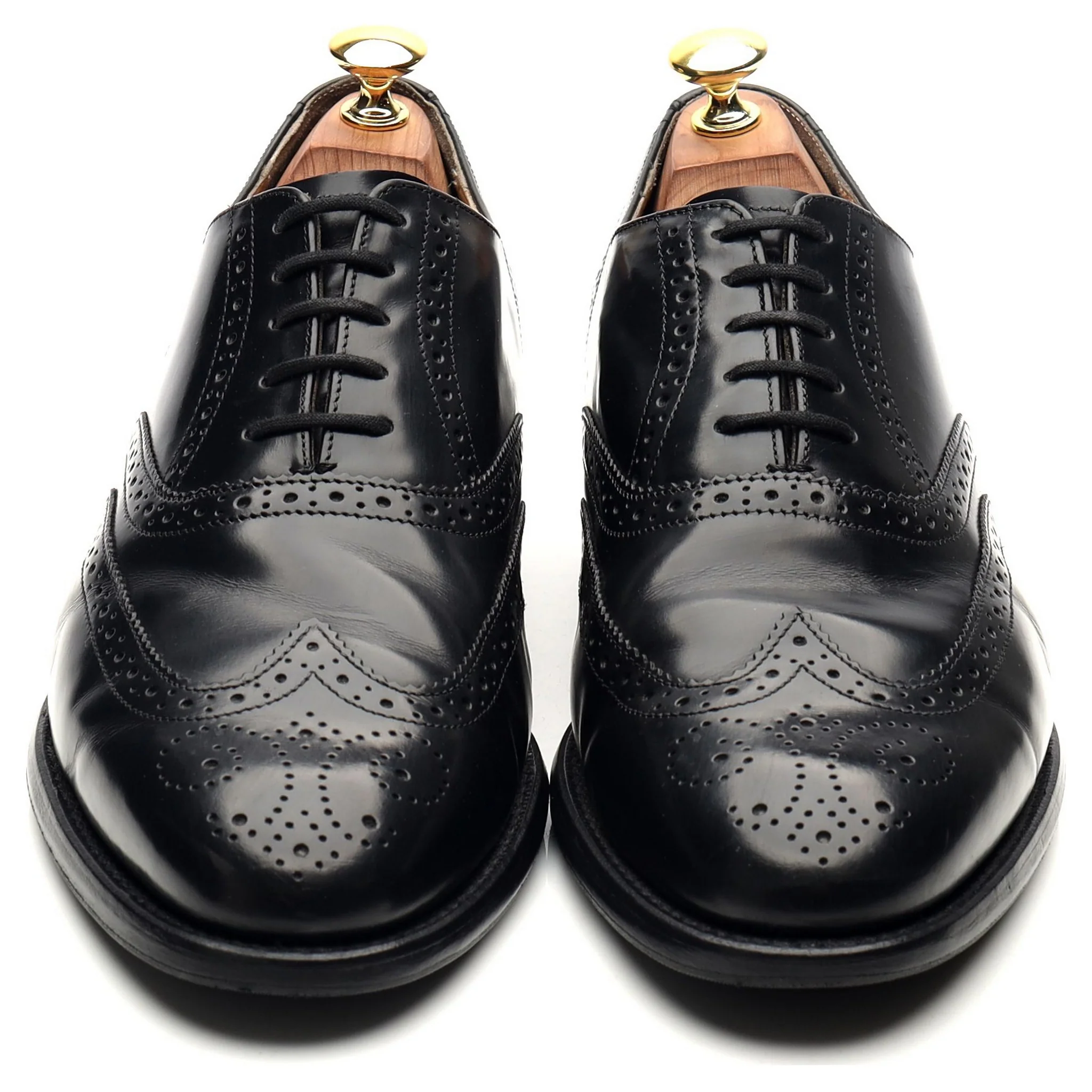 'Albert' Black Leather Brogues UK 8 G - Image 9