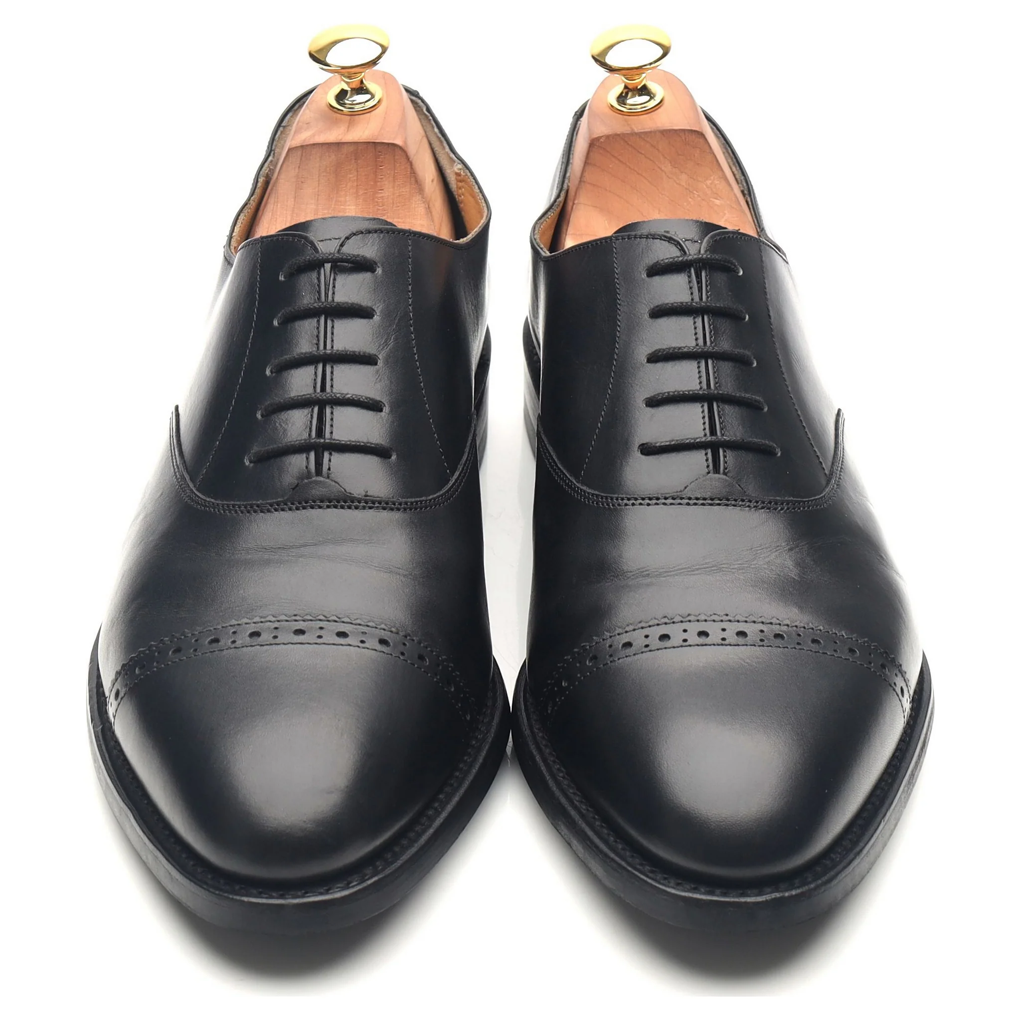 Black Leather Oxford UK 10 E - Image 9