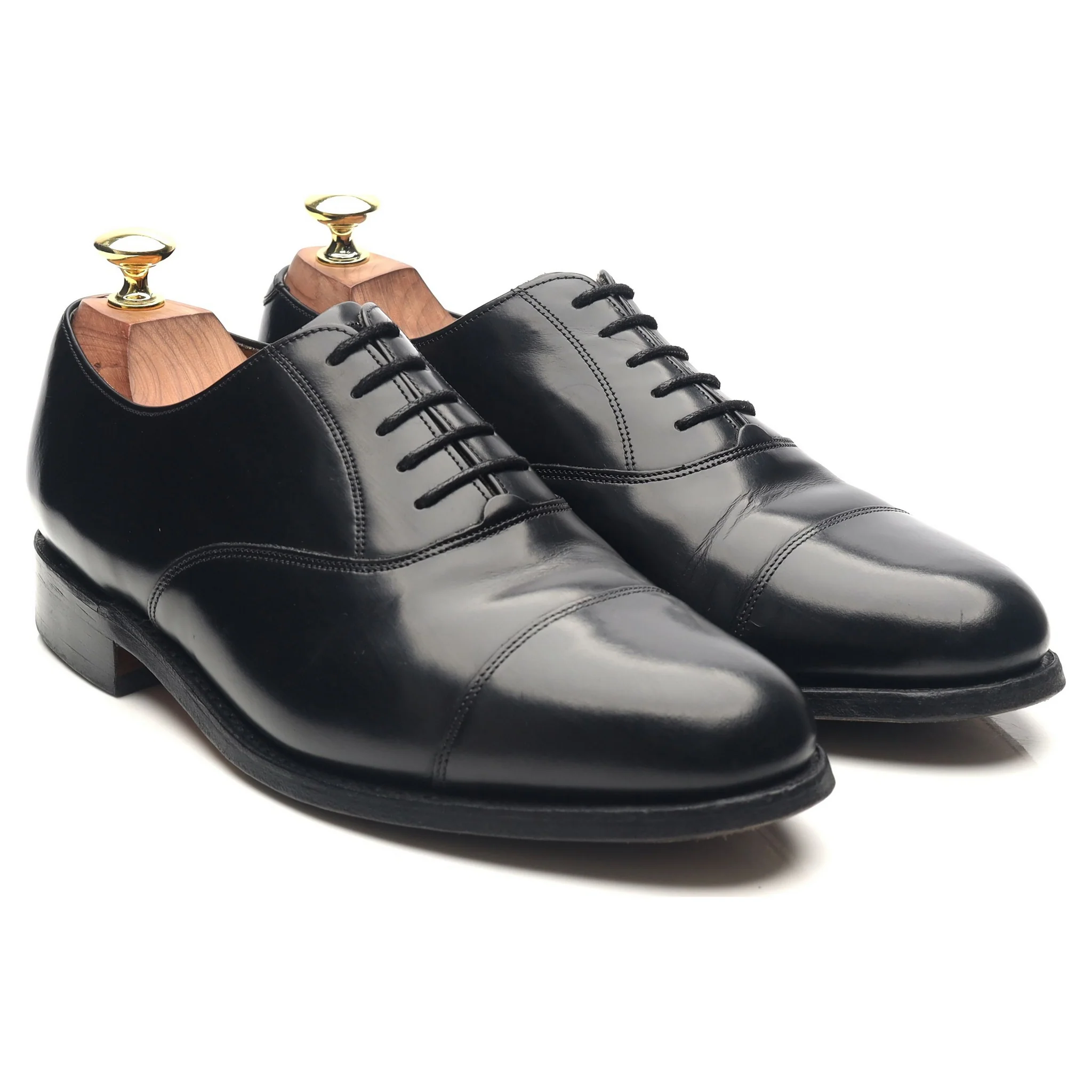 'Arnold' Black Leather Oxford UK 7.5 G - Image 7