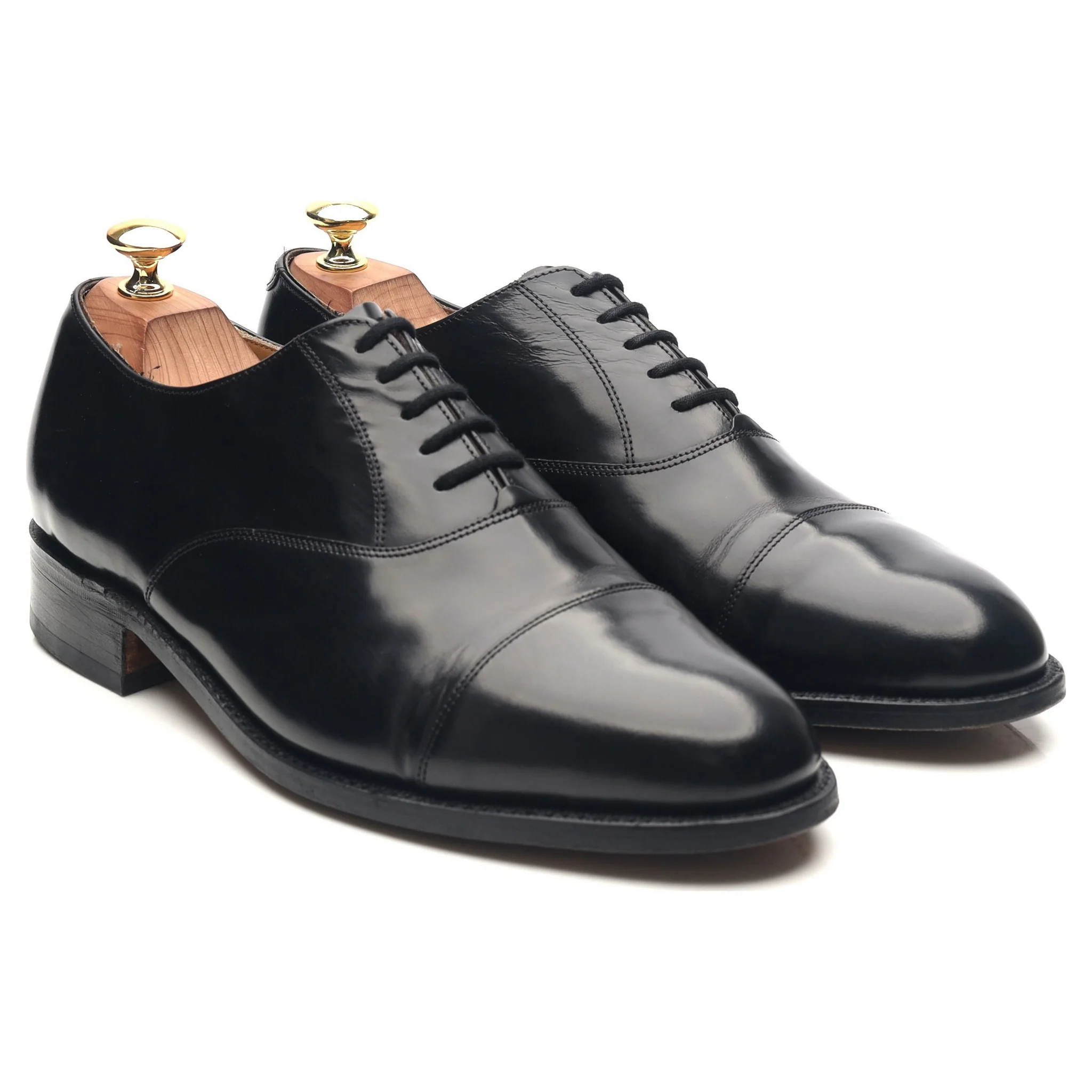 'Arnold' Black Leather Oxford UK 8.5 G - Image 7