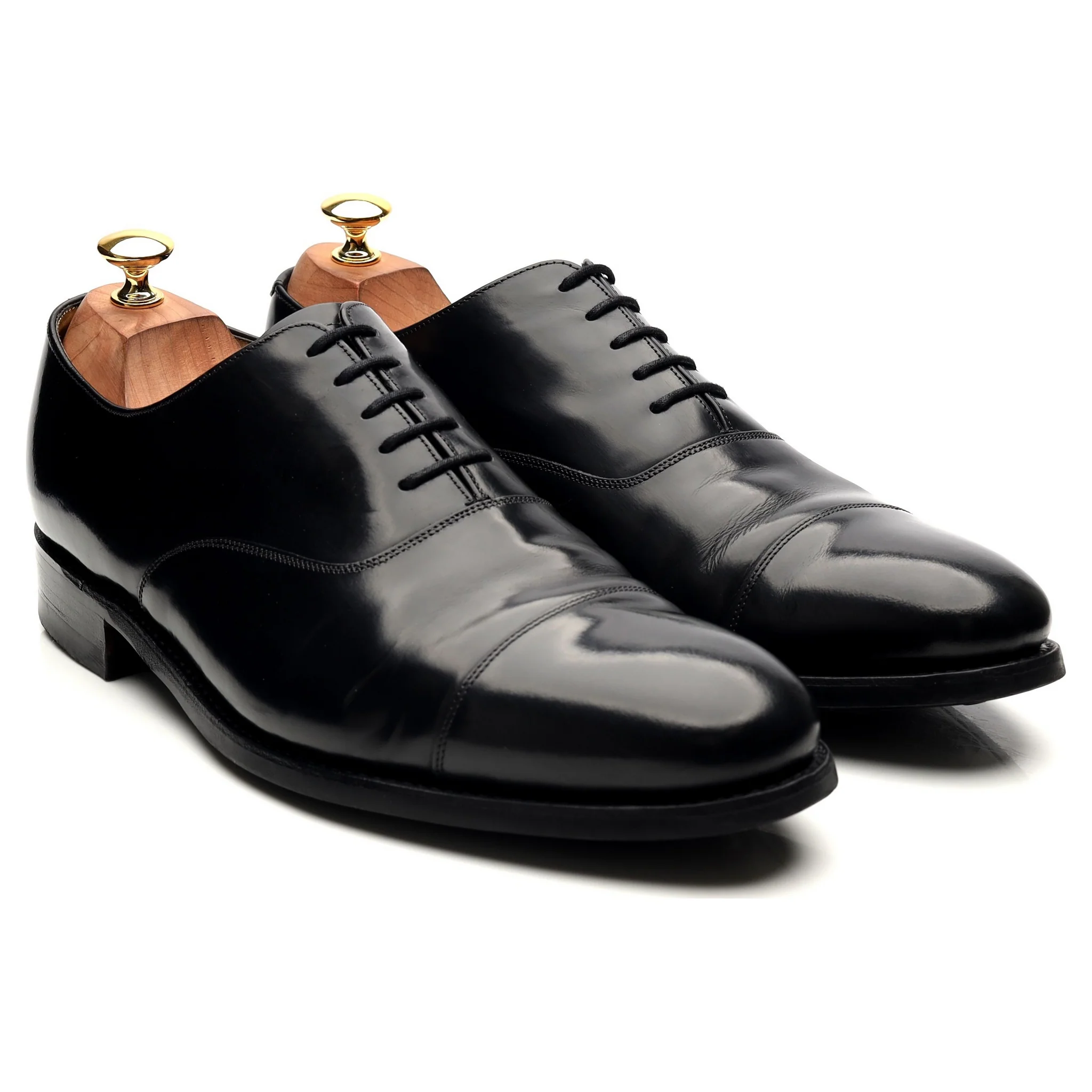 'Cheltenham' Black Leather Oxford UK 9.5 G - Image 7