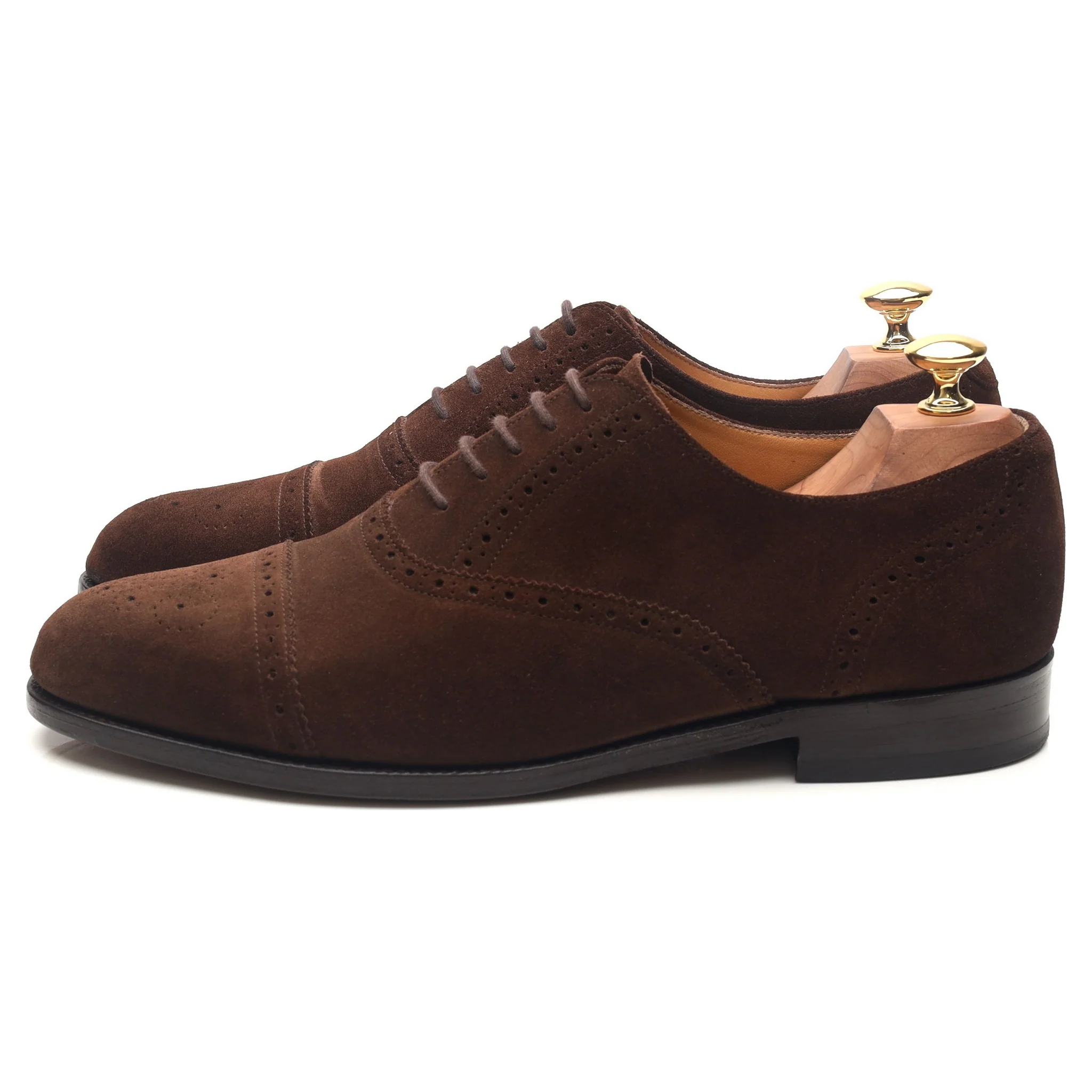Brown Suede Oxford Semi Brogues UK 8.5 G - Image 2