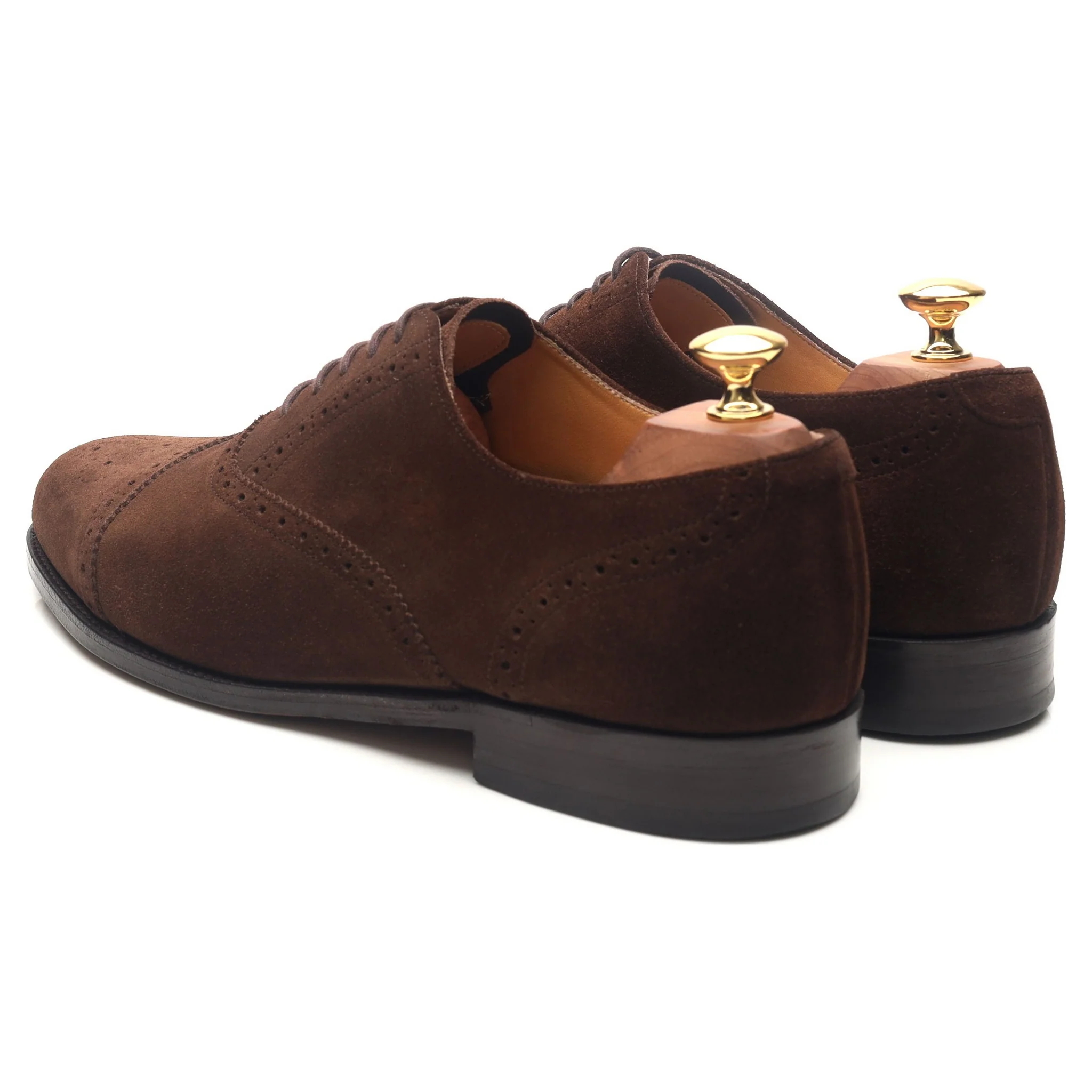 Brown Suede Oxford Semi Brogues UK 8.5 G - Image 3