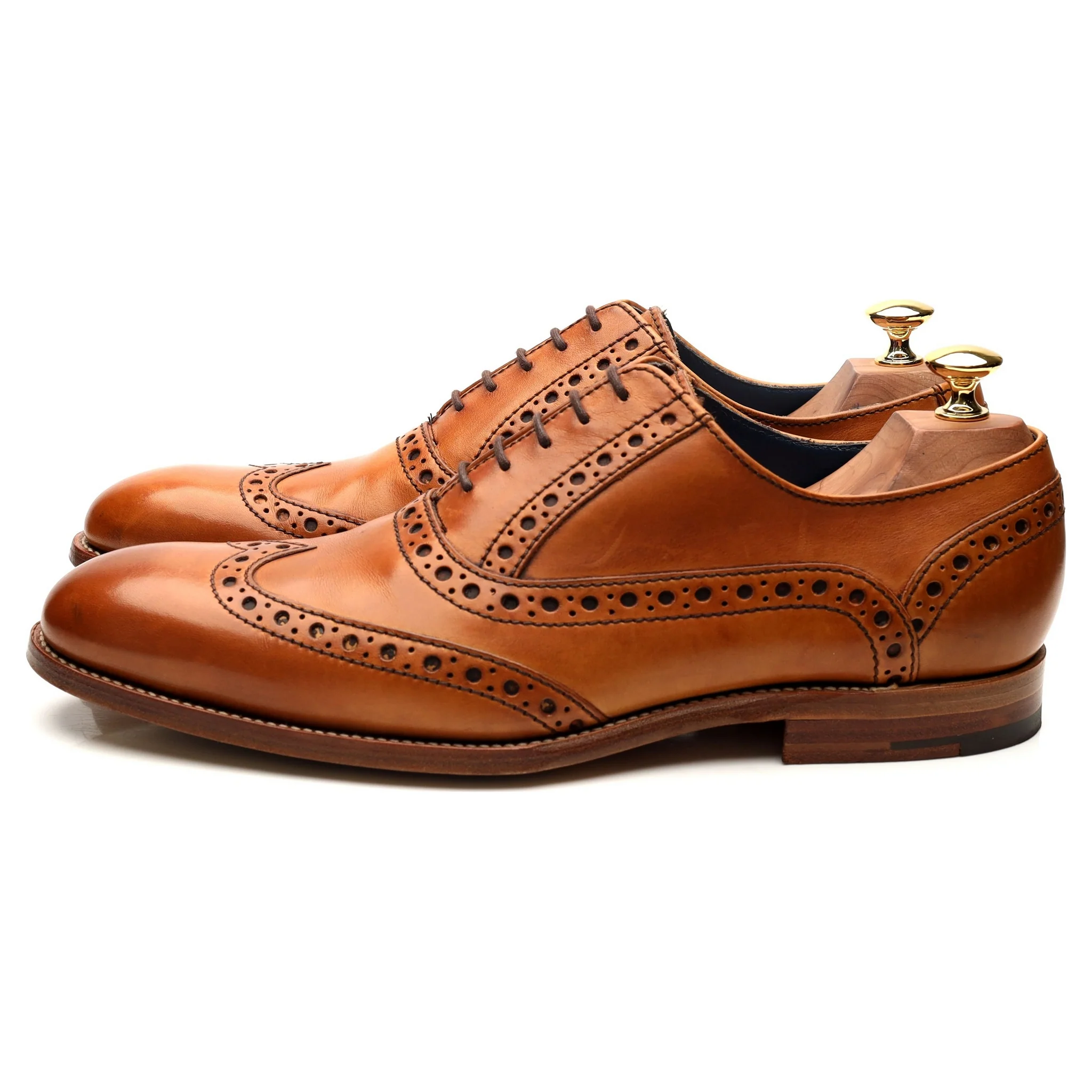 'Grant' Tan Brown Leather Brogues UK 9 F - Image 2